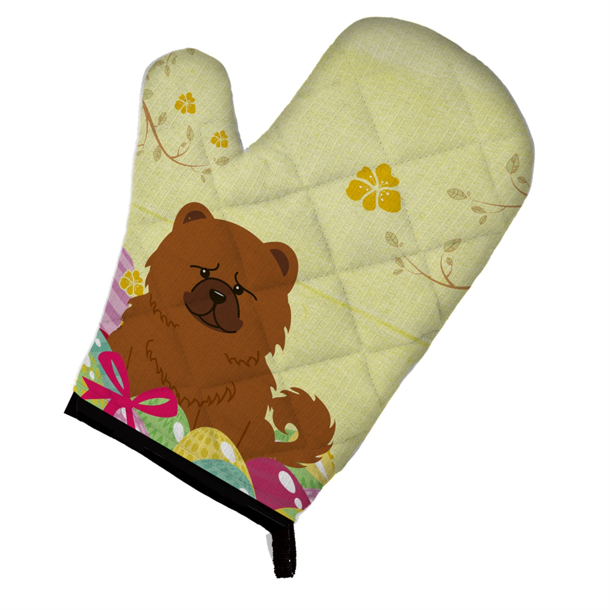 'Caroline'S Treasures Easter Eggs Chow Chow Red Oven Mitt, Multicolor, 12'''' X 8.5''''''