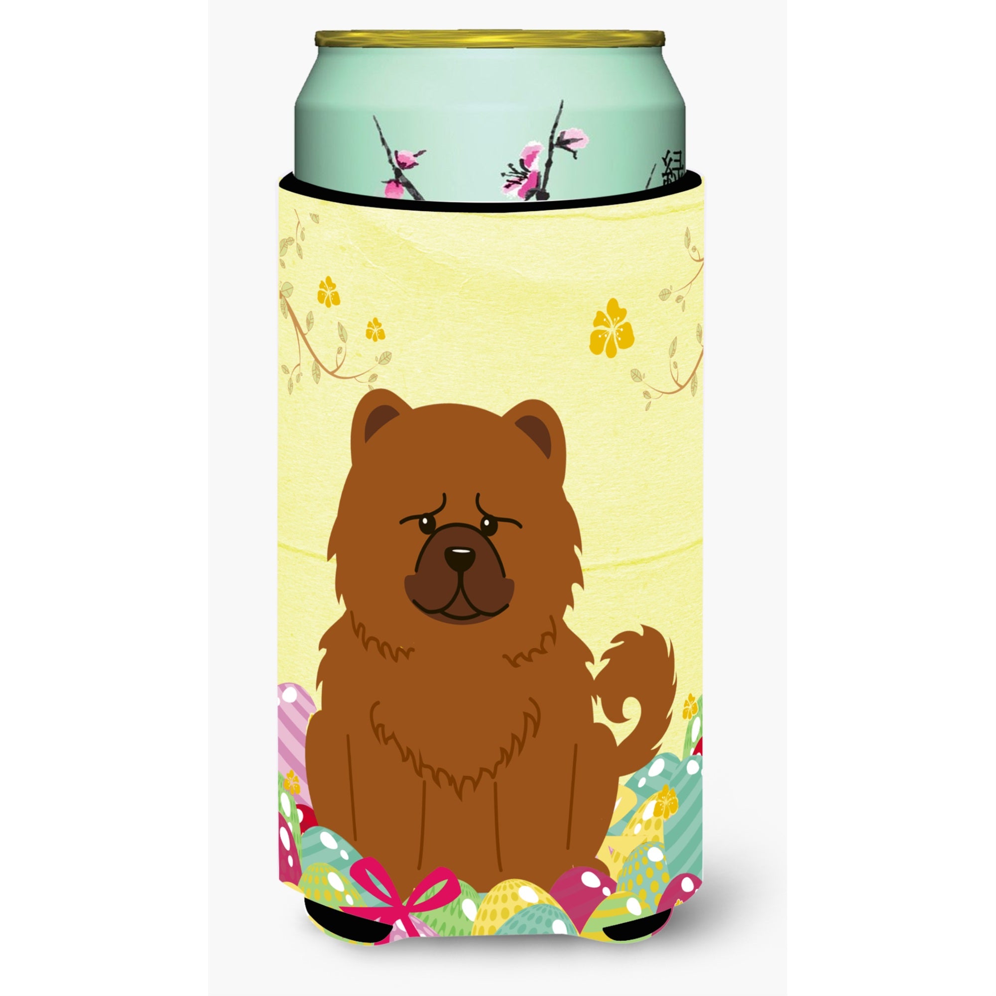 'Caroline'S Treasures Easter Eggs Chow Red Tall Boy Beverage Insulator Hugger, Multicolor''