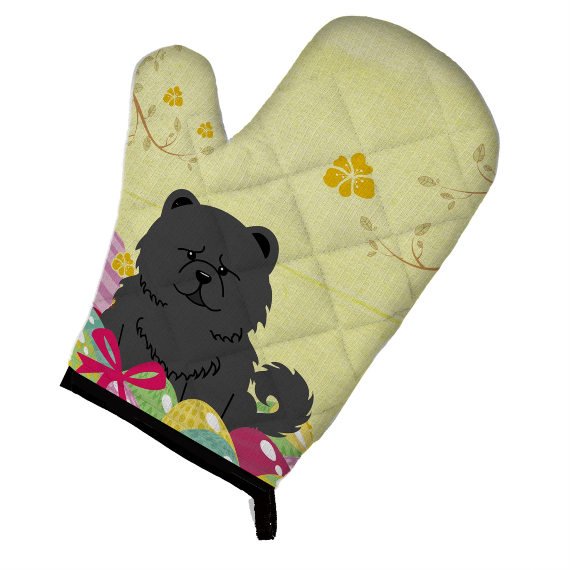 'Caroline'S Treasures Easter Eggs Chow Chow Black Oven Mitt, Multicolor, 12'''' X 8.5''''''