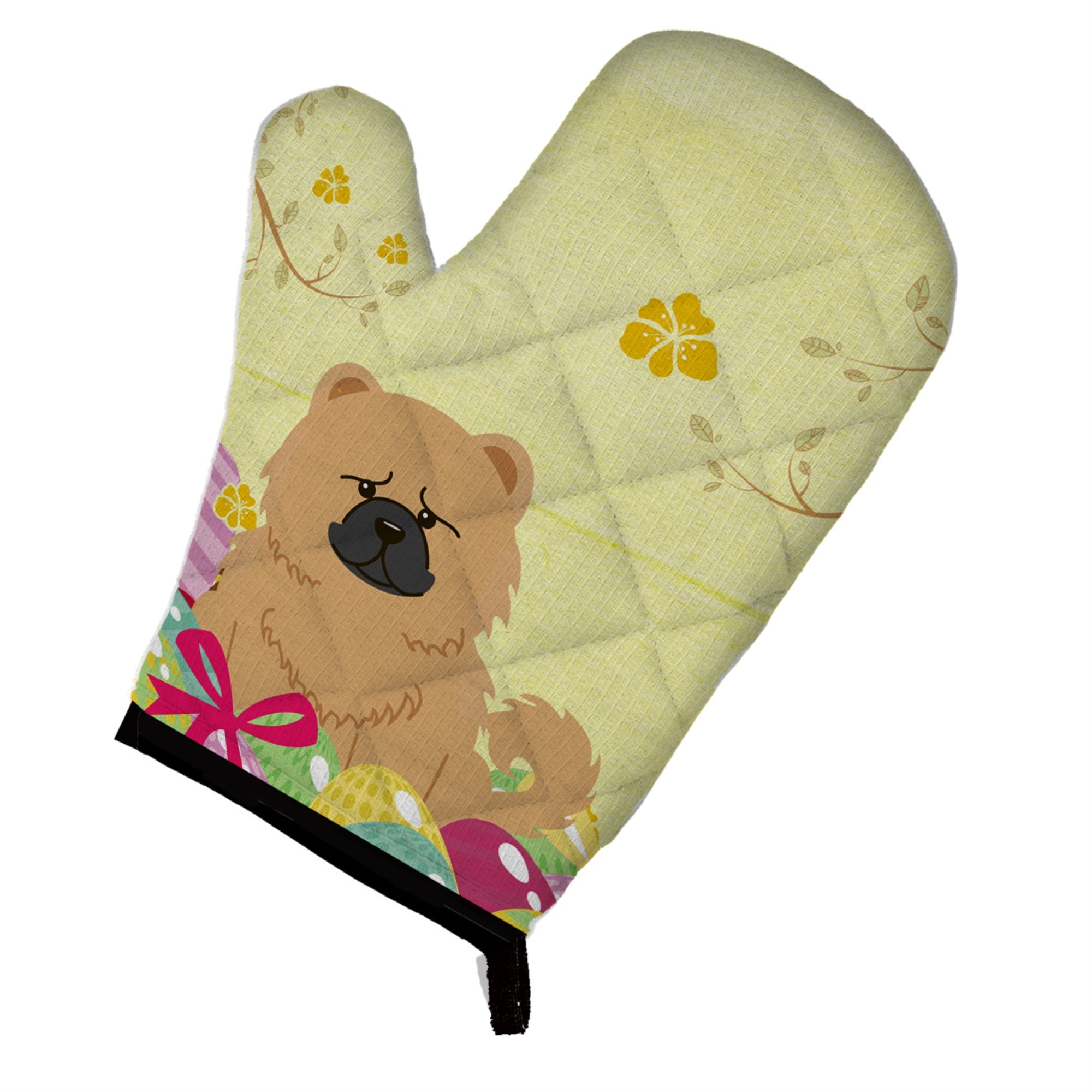 'Caroline'S Treasures Easter Eggs Chow Chow Cream Oven Mitt, Multicolor, 12'''' X 8.5''''''