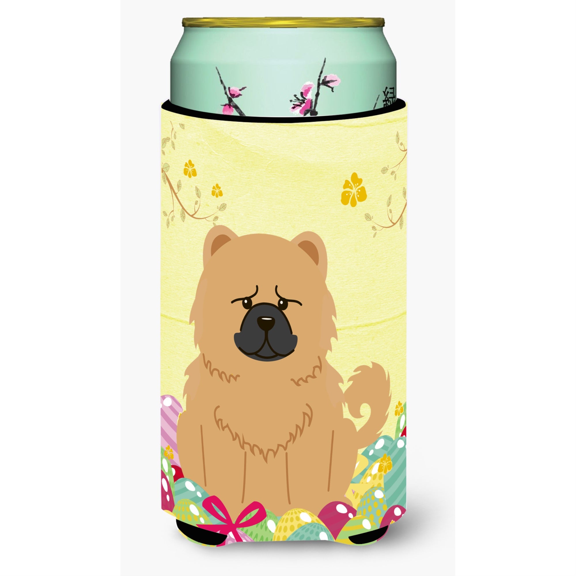 'Caroline'S Treasures Easter Eggs Chow Cream Tall Boy Beverage Insulator Hugger, Multicolor''