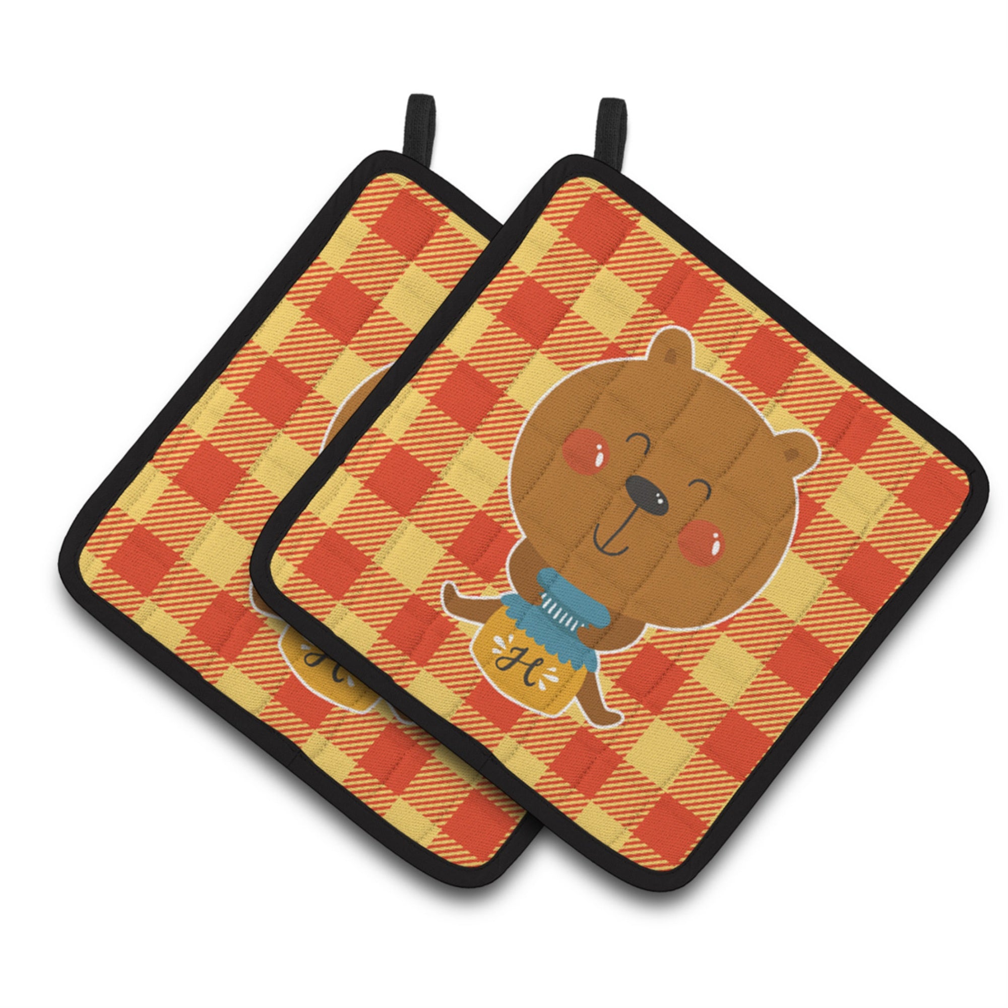 'Caroline'S Treasures Bb6735Pthd Honey Bear Pair Of Pot Holders, 7.5 X 7.5'''', Multicolor''