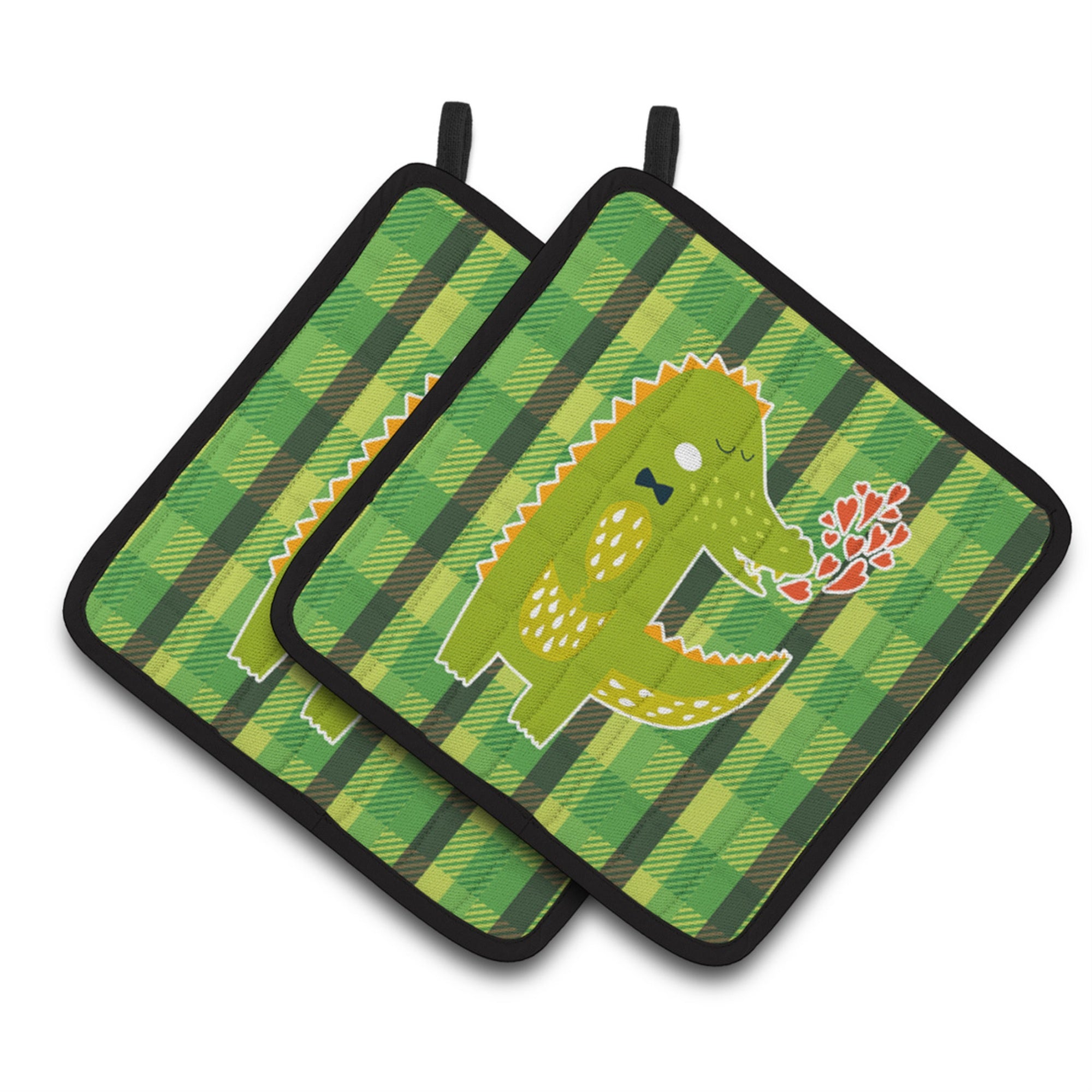 'Caroline'S Treasures Alligator Love Pair Of Pot Holders, 7.5 X 7.5, Multicolor''