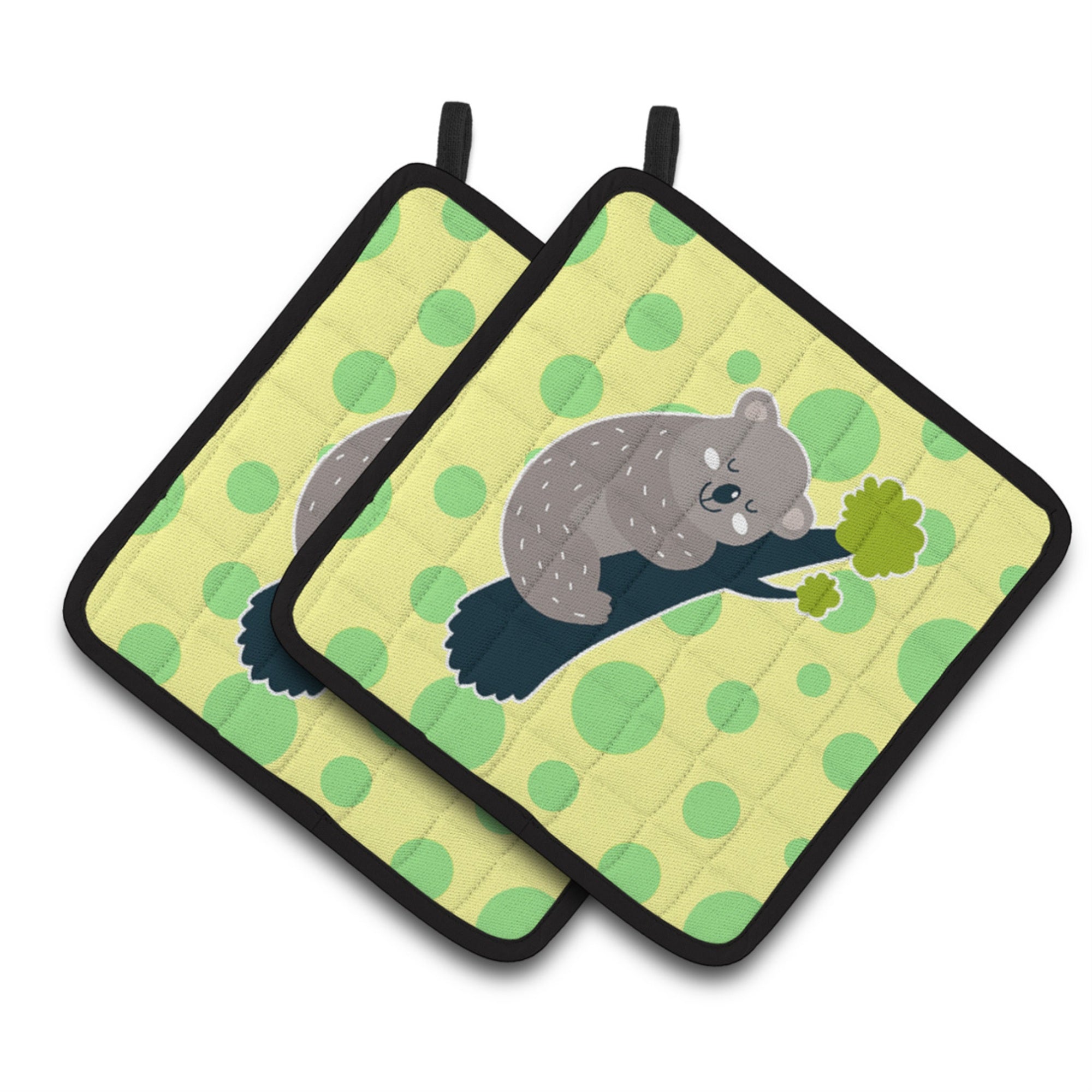 'Caroline'S Treasures Bb6745Pthd Koala Naptime Pair Of Pot Holders, 7.5 X 7.5'''', Multicolor''