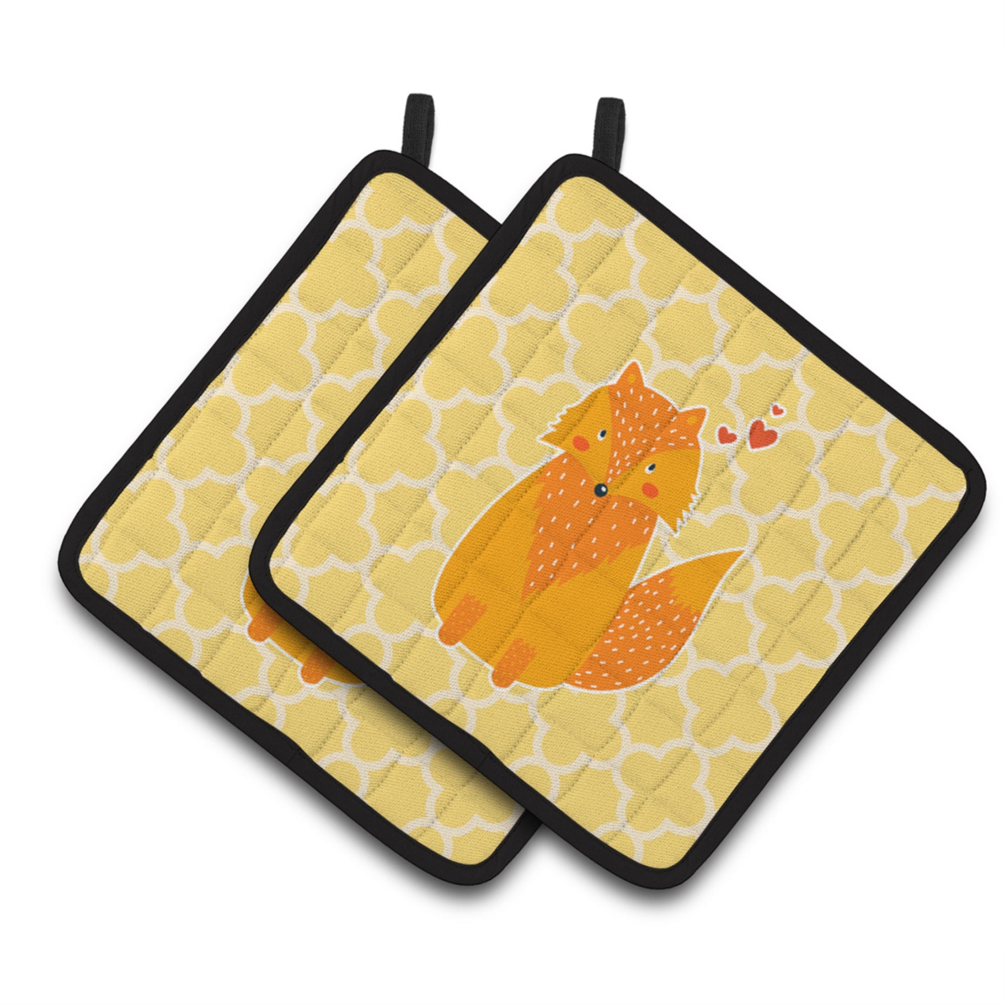 'Caroline'S Treasures Bb6758Pthd Foxy Love Pair Of Pot Holders, 7.5 X 7.5'''', Multicolor''