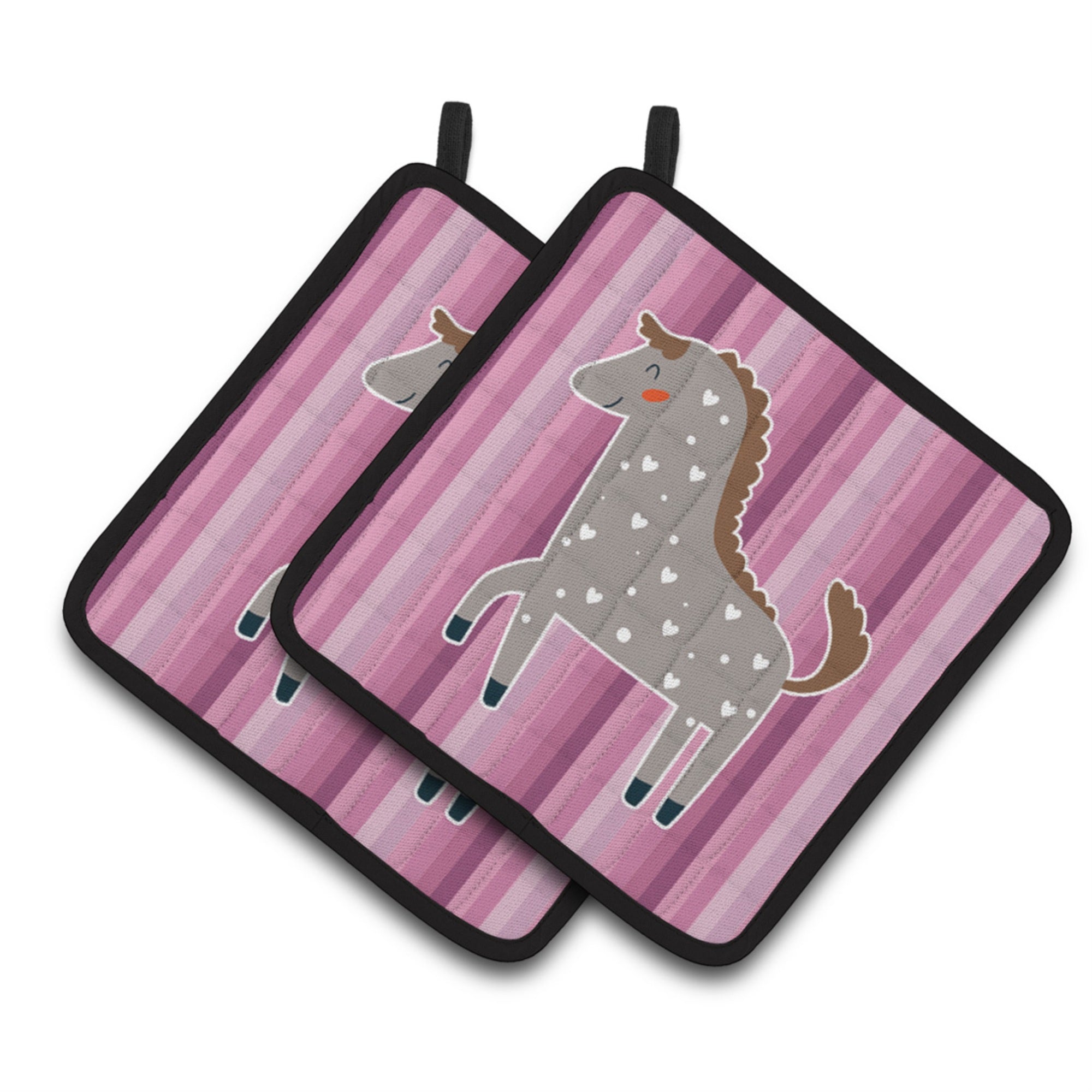'Caroline'S Treasures Bb6759Pthd Horse Pair Of Pot Holders, 7.5 X 7.5'''', Multicolor''