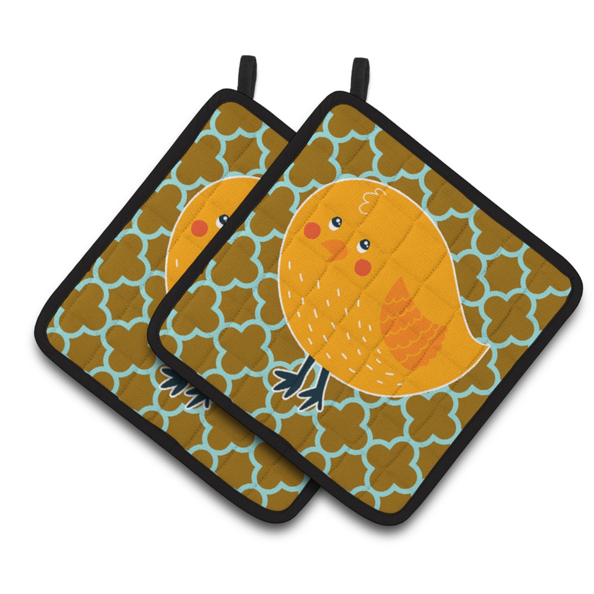 'Caroline'S Treasures Bb6761Pthd Bird On Quatrfoil Pair Of Pot Holders, 7.5 X 7.5'''', Multicolor''