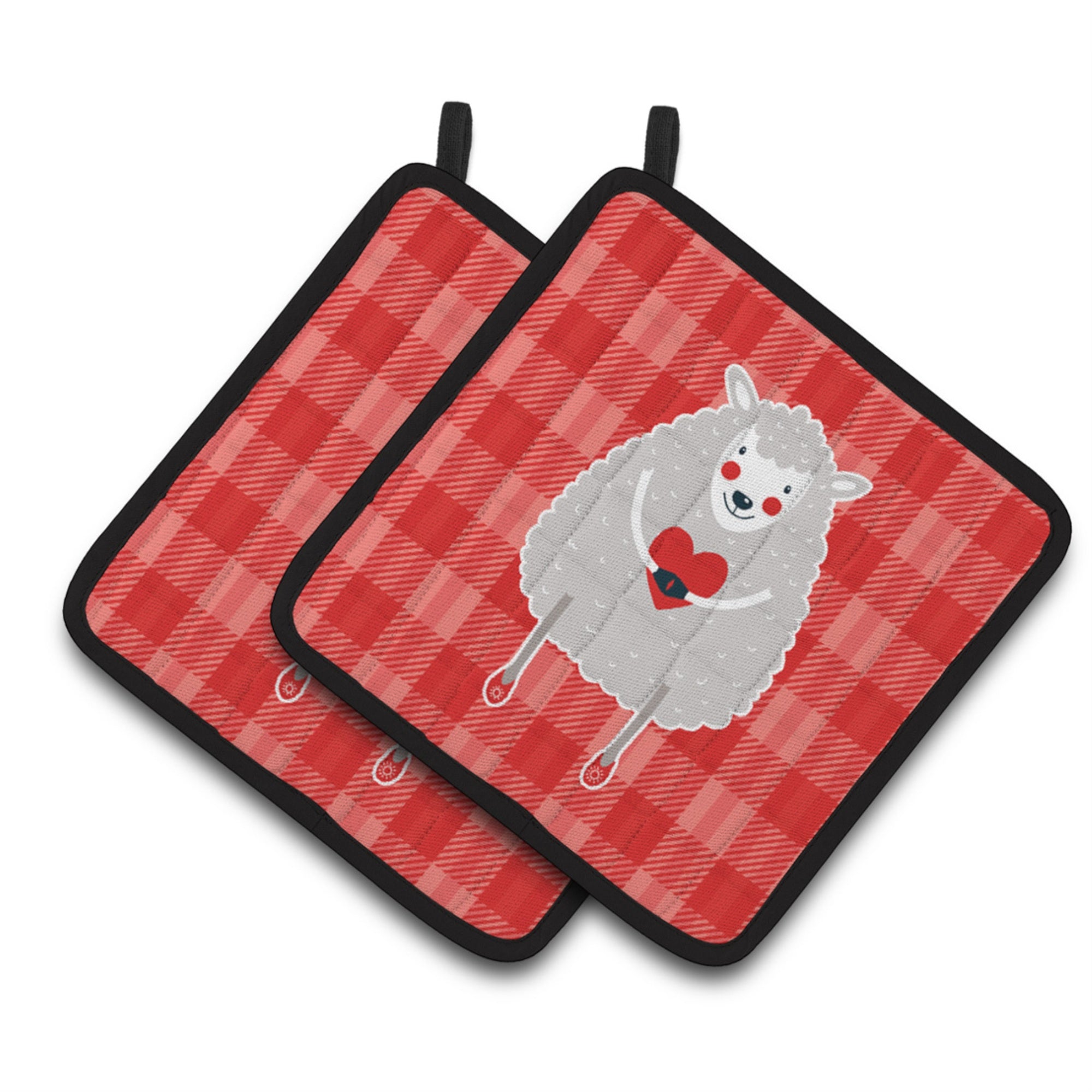 'Caroline'S Treasures Lamb Love Pair Of Pot Holders, 7.5 X 7.5, Multicolor''