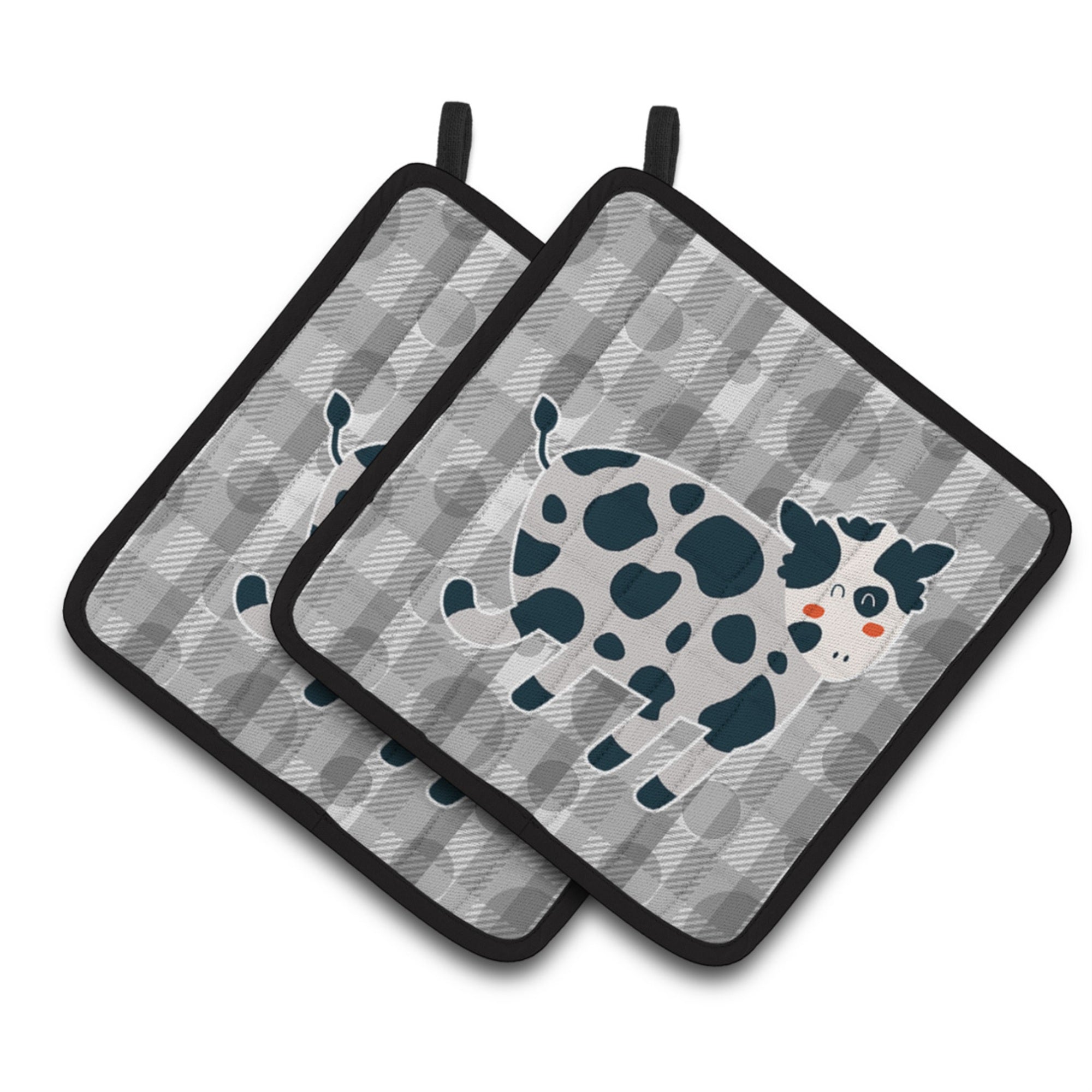 'Caroline'S Treasures Bb6764Pthd Cow Pair Of Pot Holders, 7.5 X 7.5'''', Multicolor''