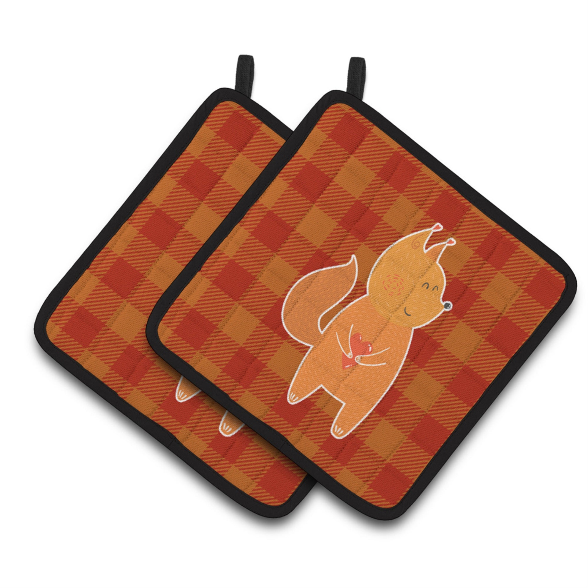 'Caroline'S Treasures Bb6768Pthd Fox Pair Of Pot Holders, 7.5 X 7.5'''', Multicolor''