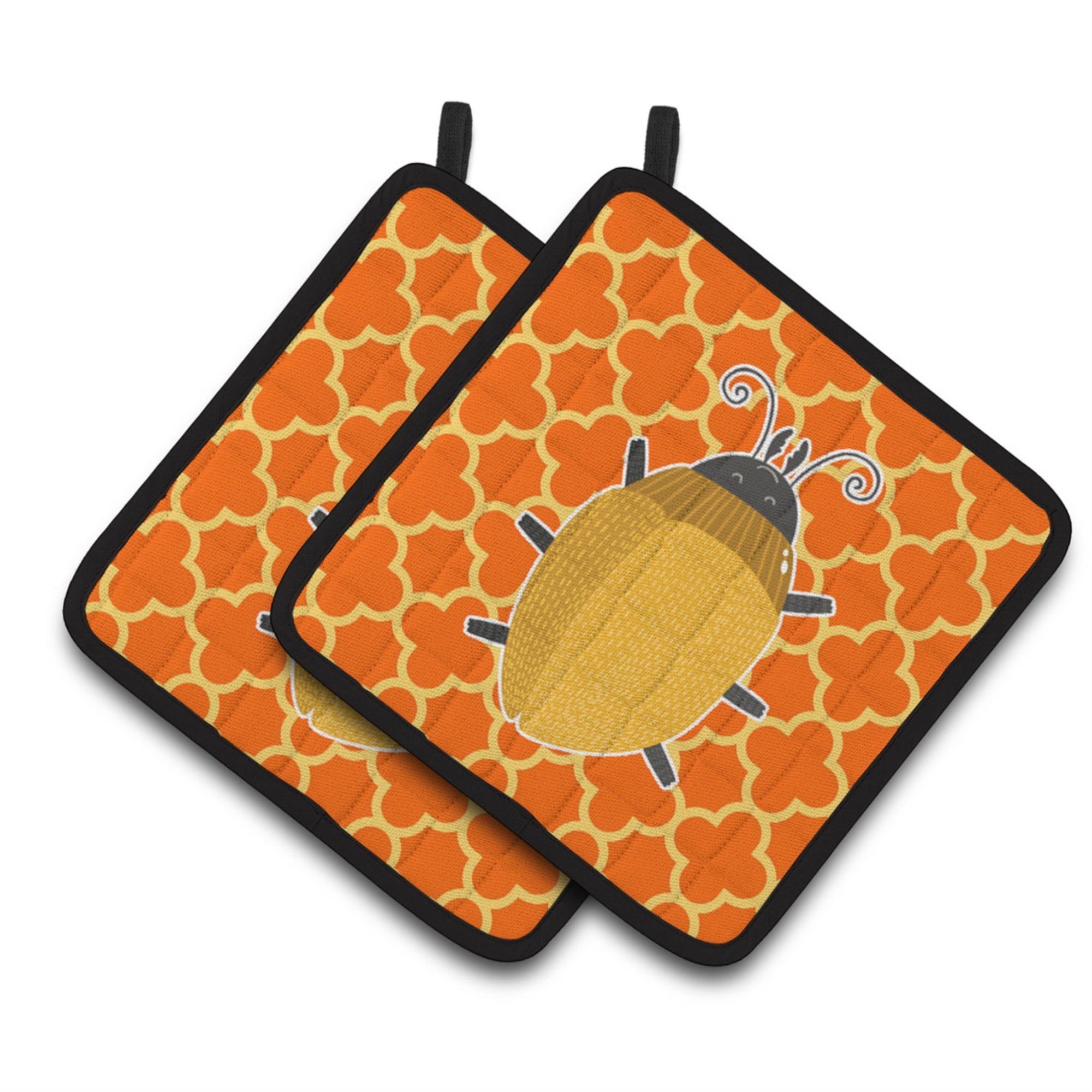 'Caroline'S Treasures Bb6772Pthd Beetle Pair Of Pot Holders, 7.5 X 7.5'''', Multicolor''
