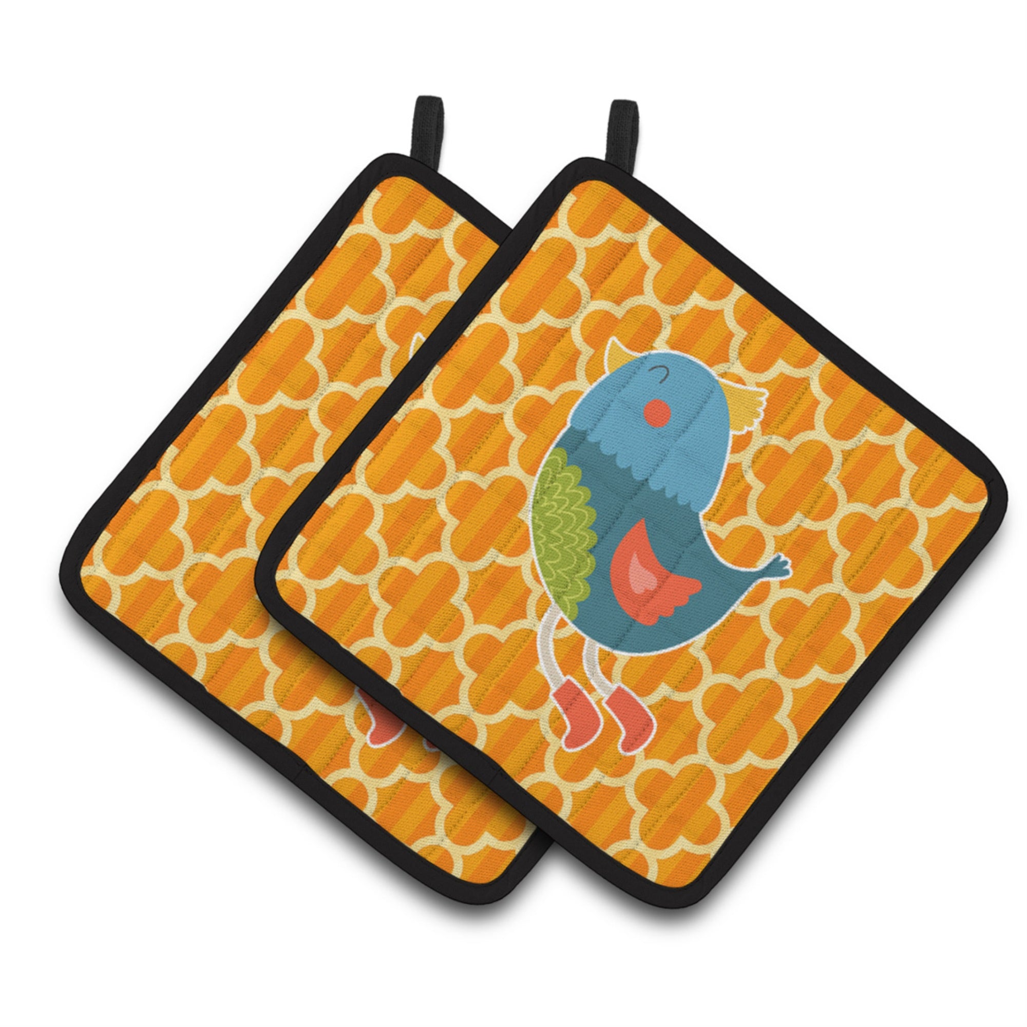 'Caroline'S Treasures Bb6776Pthd Bird Pair Of Pot Holders, 7.5 X 7.5'''', Multicolor''