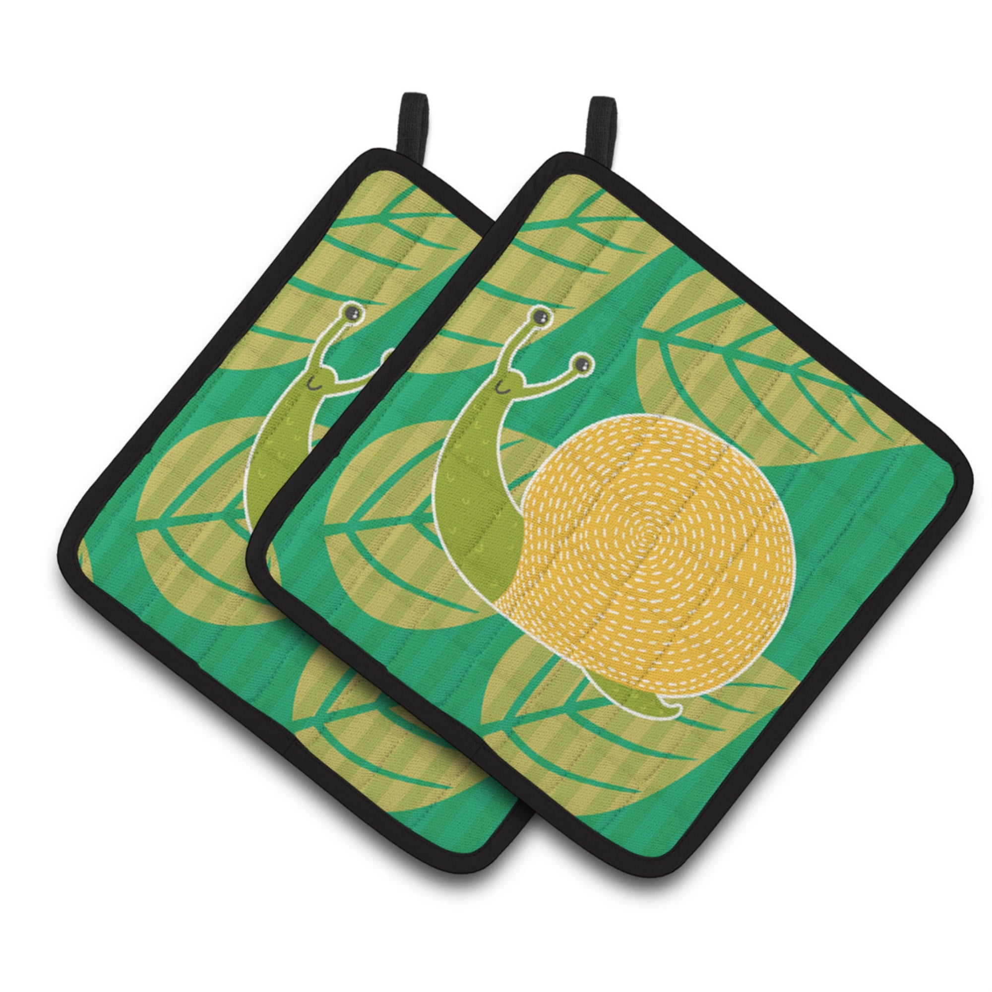 'Caroline'S Treasures Bb6783Pthd Snail Pair Of Pot Holders, 7.5 X 7.5'''', Multicolor''