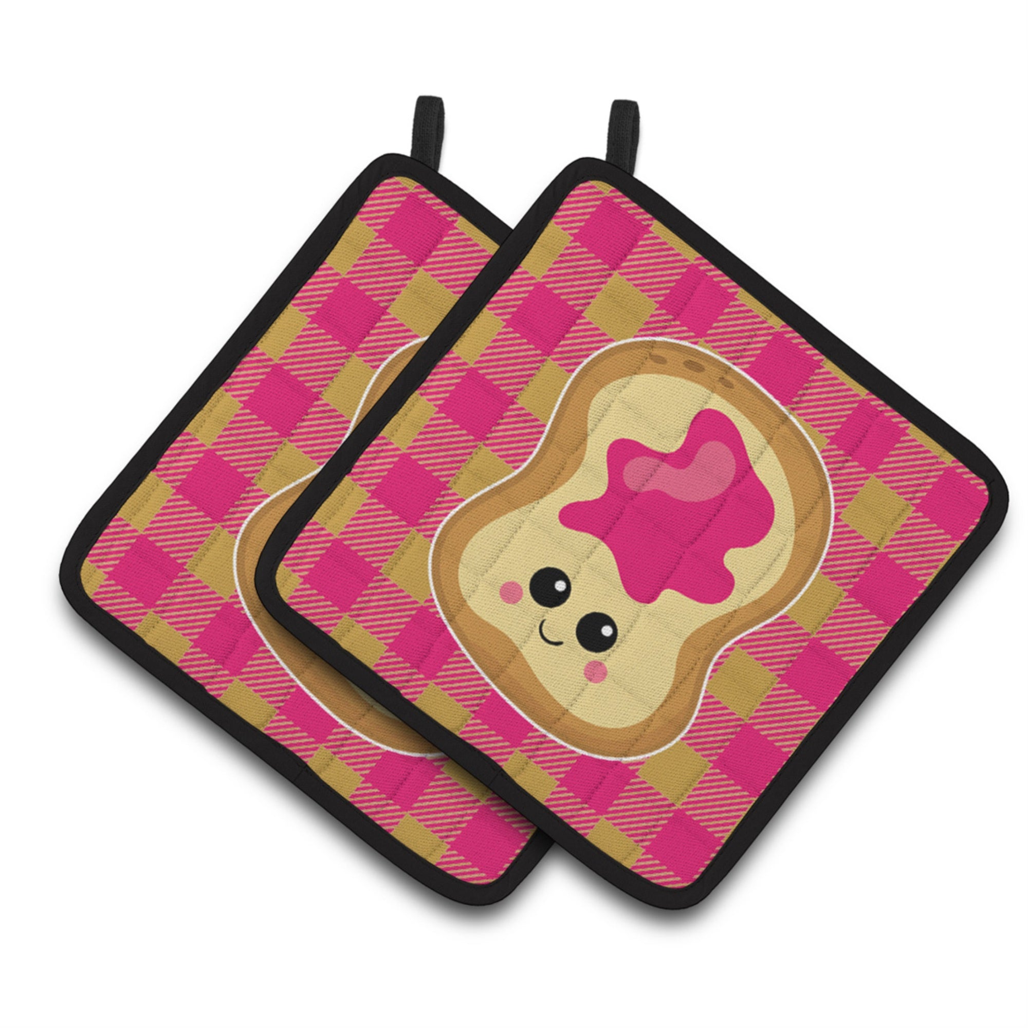 'Caroline'S Treasures Bb6844Pthd Jelly Toast Pair Of Pot Holders, 7.5 X 7.5'''', Multicolor''