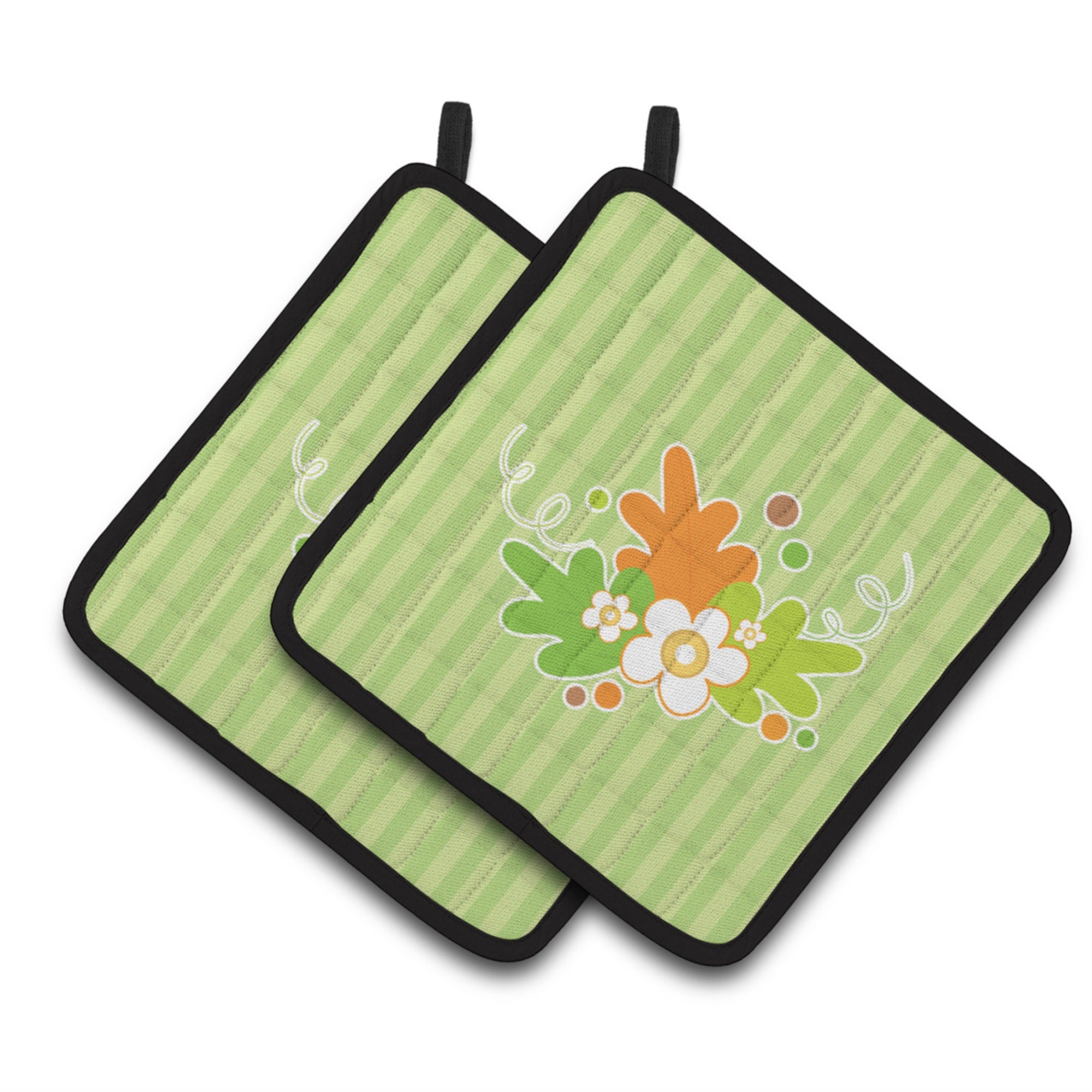 'Caroline'S Treasures Bb6921Pthd Fall Leaves Pair Of Pot Holders, 7.5 X 7.5'''', Multicolor''