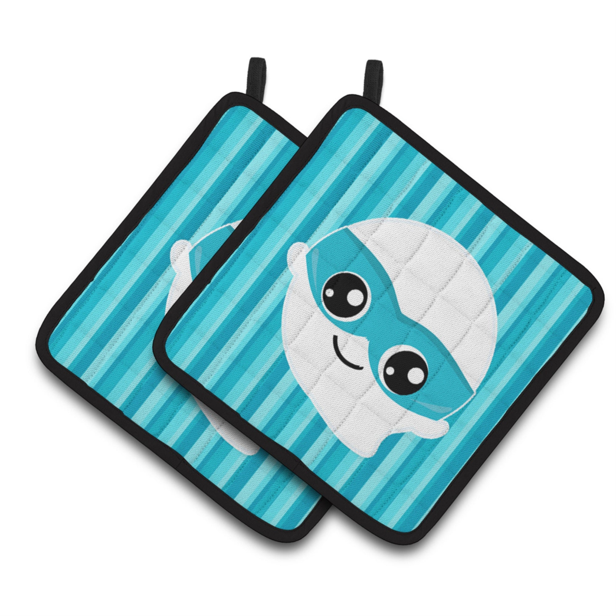 'Caroline'S Treasures Bb6963Pthd Halloween Ghost Superhero Pair Of Pot Holders, 7.5 X 7.5'''', Multicolor''