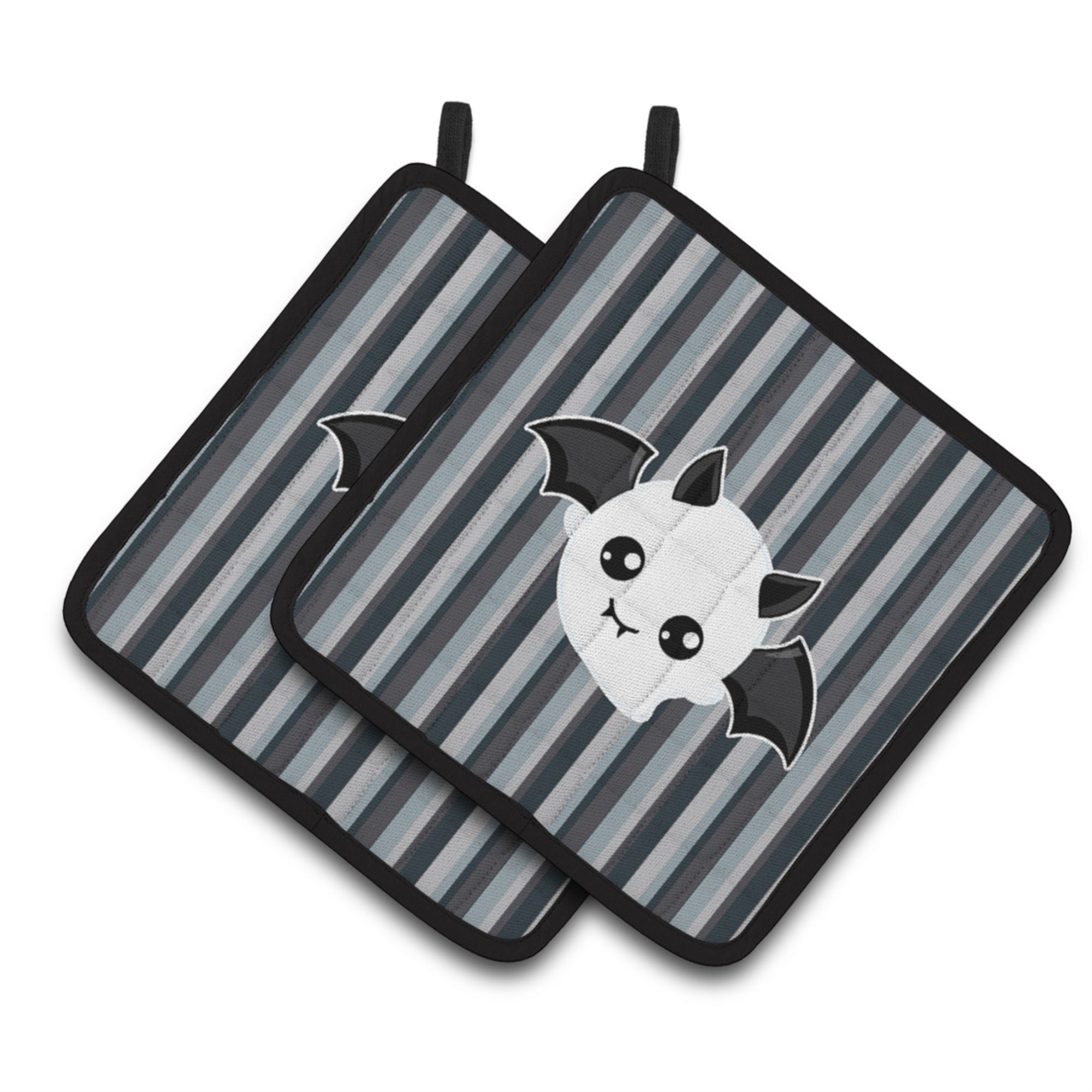'Caroline'S Treasures Bb6964Pthd Halloween Ghost Bat Pair Of Pot Holders, 7.5 X 7.5'''', Multicolor''