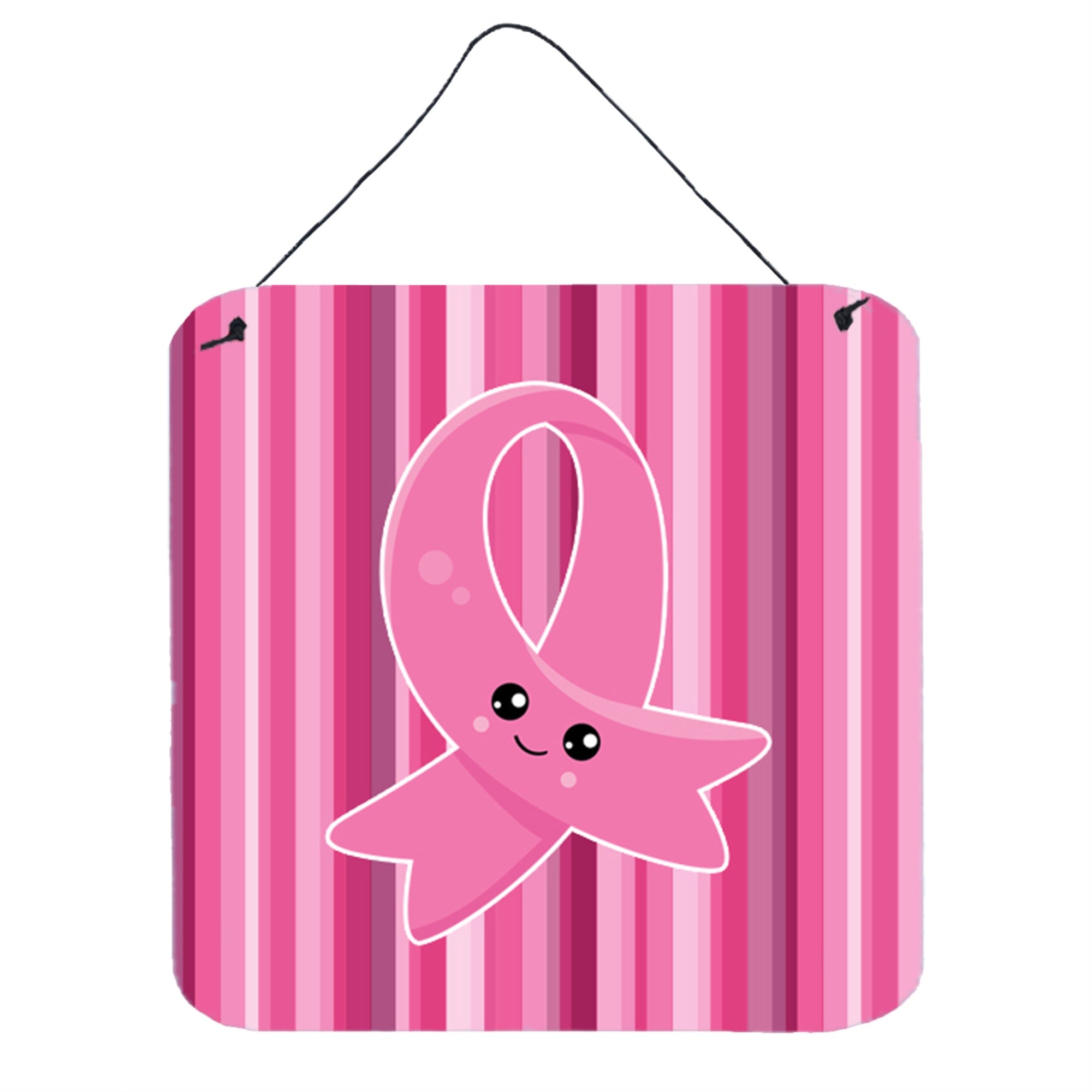 'Caroline'S Treasures Breast Cancer Awareness Ribbon Face Metal Print, 6'''' X 6'''', Multicolor''