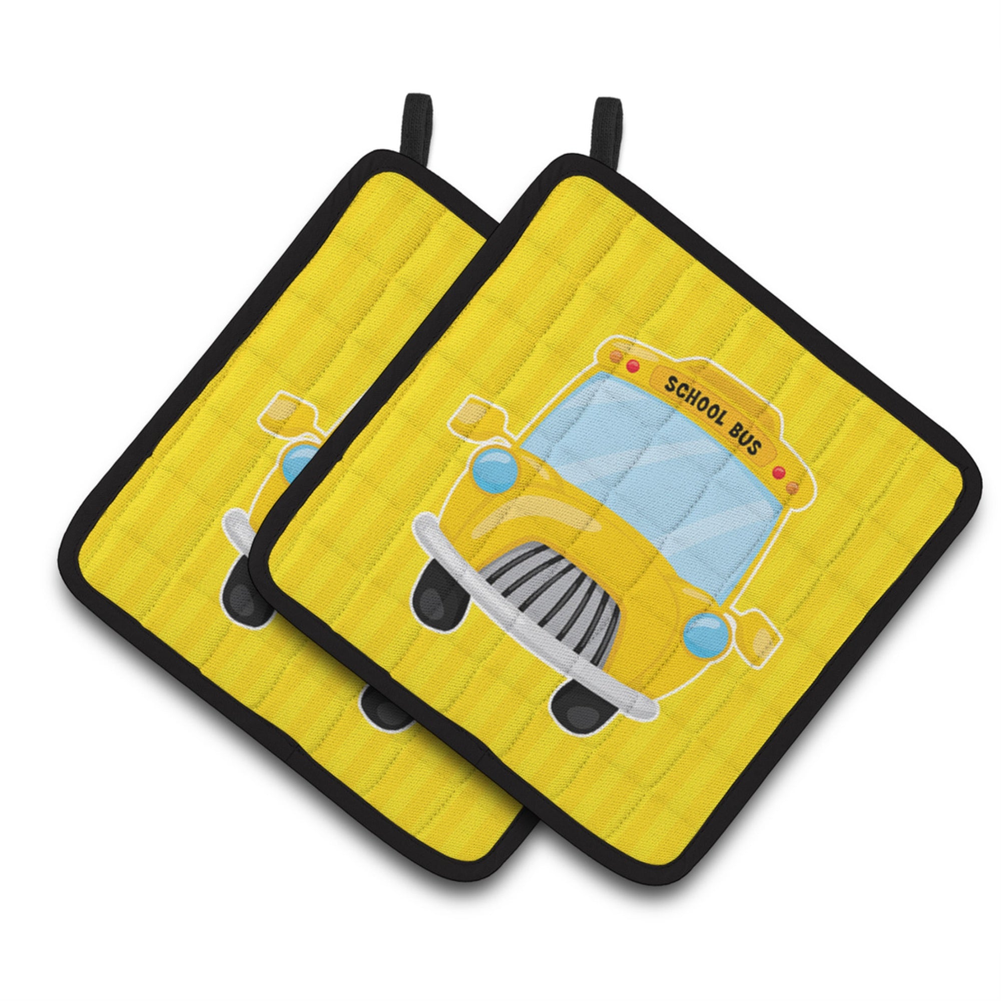 'Caroline'S Treasures Bb7019Pthd School Bus Pair Of Pot Holders, 7.5 X 7.5'''', Multicolor''