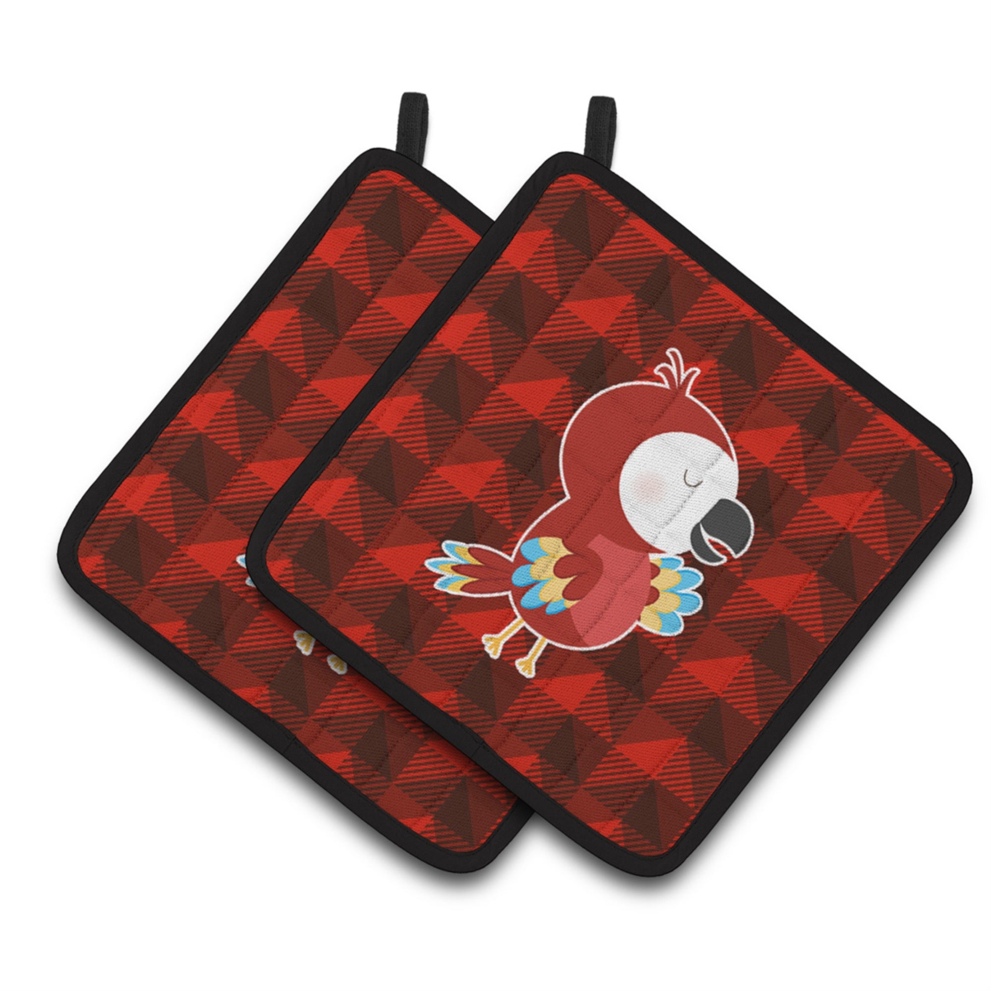 'Caroline'S Treasures Bb7024Pthd Parrot Pair Of Pot Holders, 7.5 X 7.5'''', Multicolor''