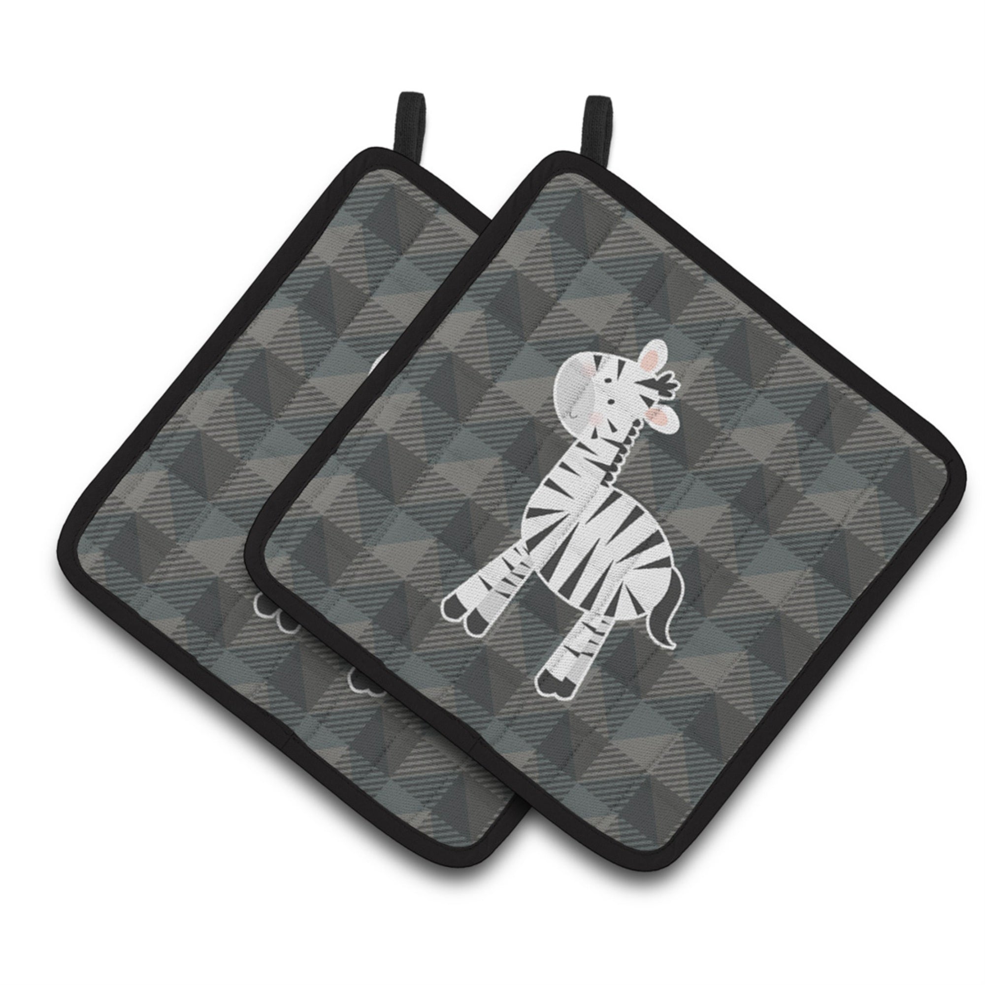 'Caroline'S Treasures Bb7026Pthd Zebra Pair Of Pot Holders, 7.5 X 7.5'''', Multicolor''