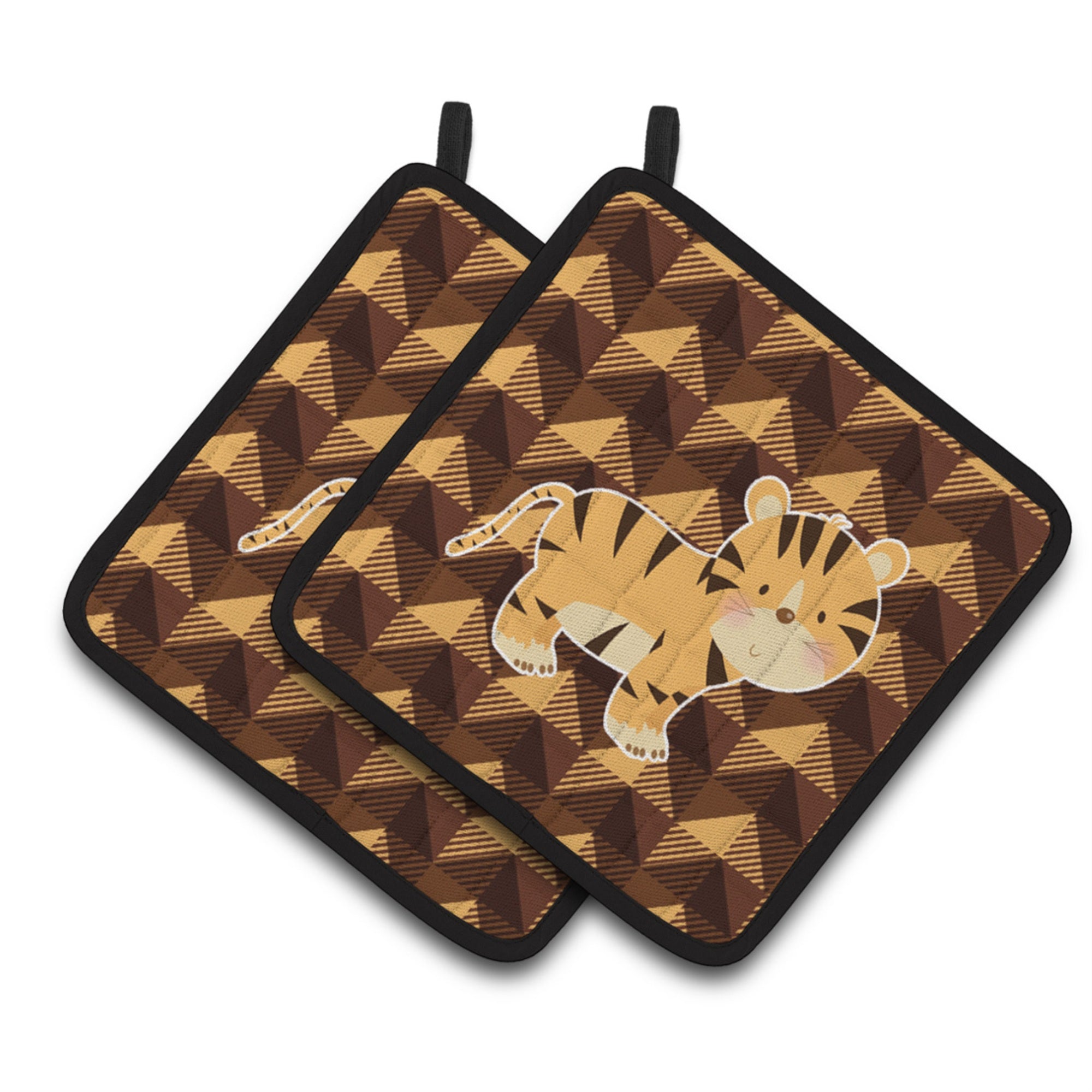 'Caroline'S Treasures Tiger Pair Of Pot Holders, 7.5 X 7.5, Multicolor''