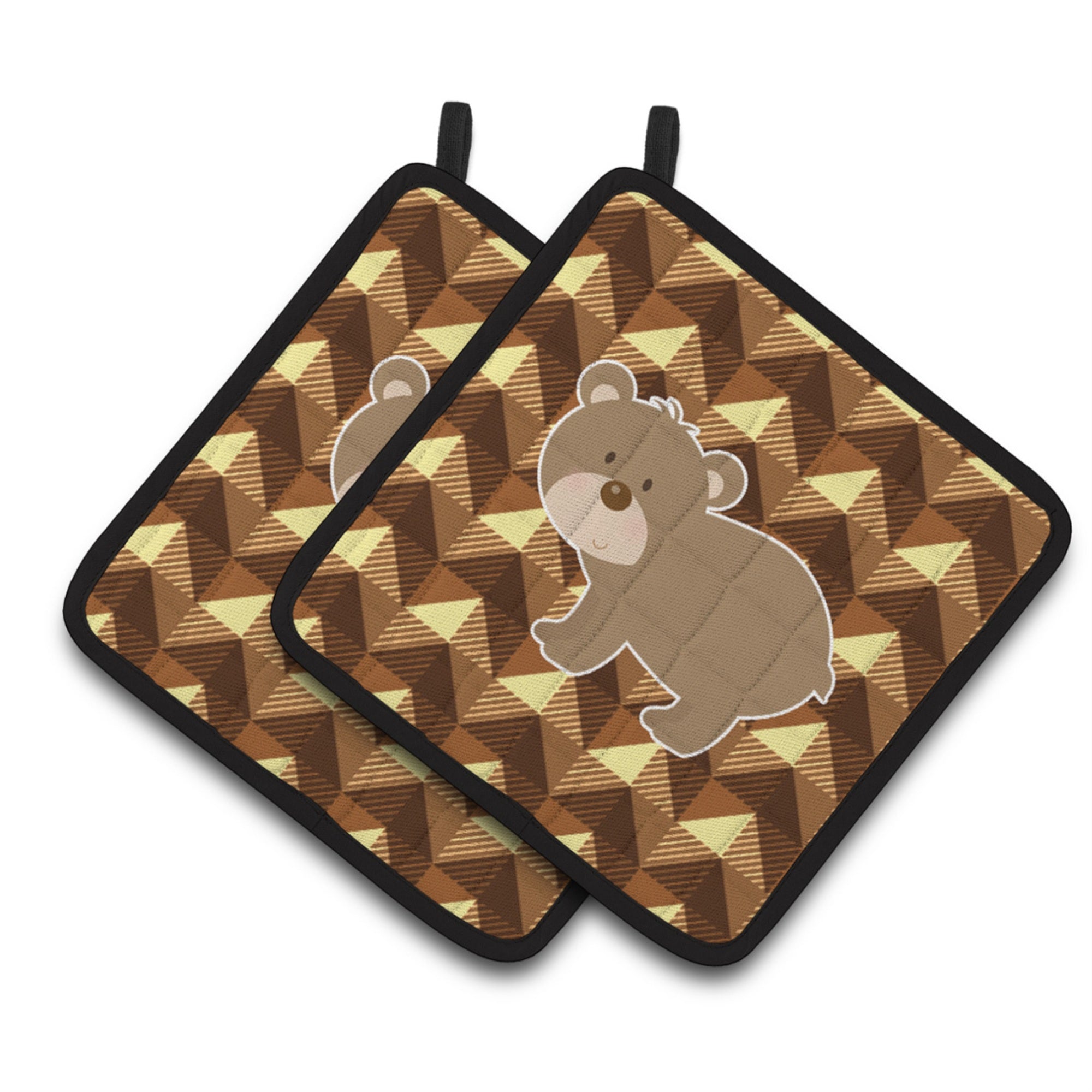 'Caroline'S Treasures Bb7030Pthd Bear Pair Of Pot Holders, 7.5 X 7.5'''', Multicolor''