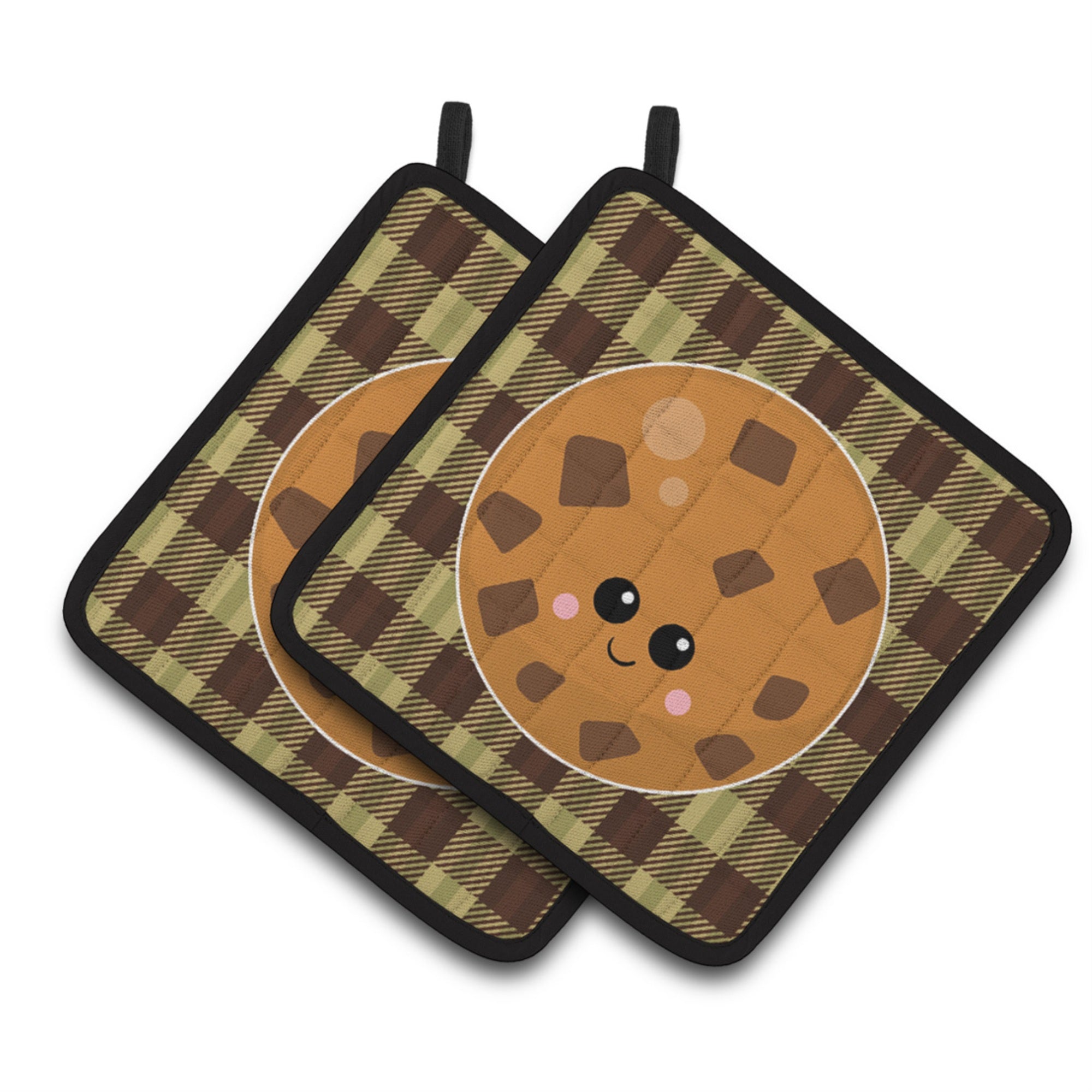 'Caroline'S Treasures Bb7046Pthd Cookie Face Pair Of Pot Holders, 7.5 X 7.5'''', Multicolor''