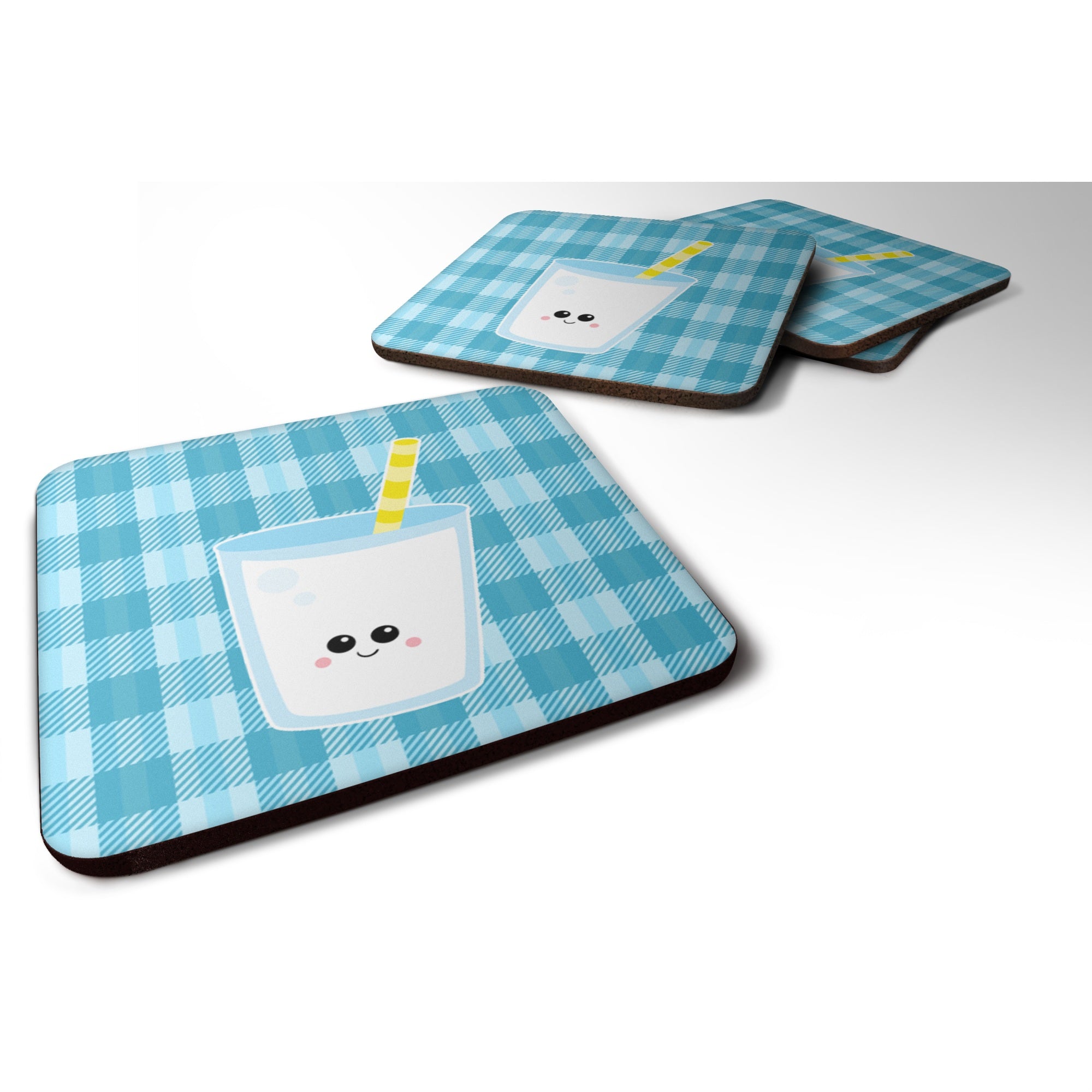 'Caroline'S Treasures Milk Face Foam Coaster Set Of 4, 3.5, Multicolor''