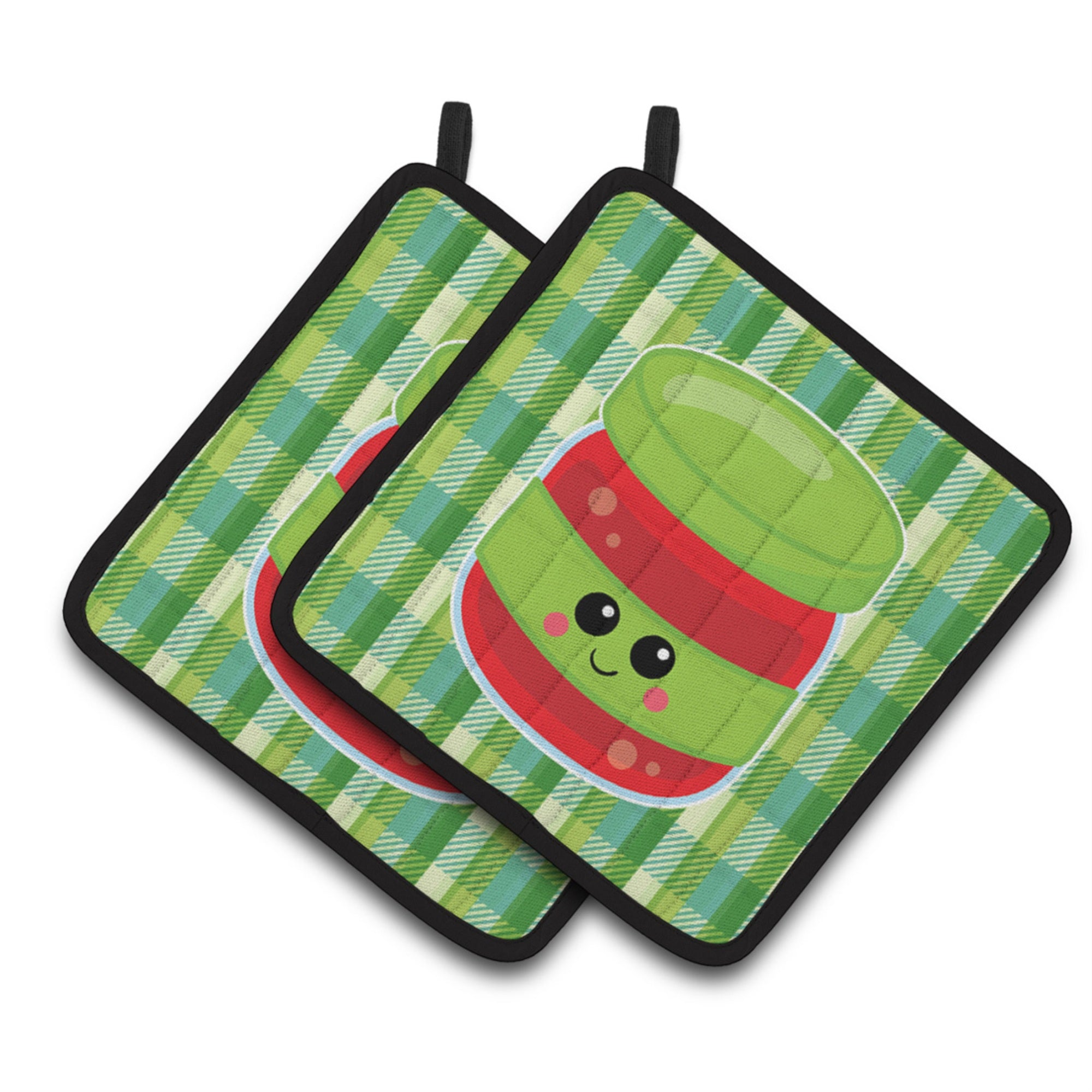 'Caroline'S Treasures Bb7051Pthd Jelly Jar Face Pair Of Pot Holders, 7.5 X 7.5'''', Multicolor''