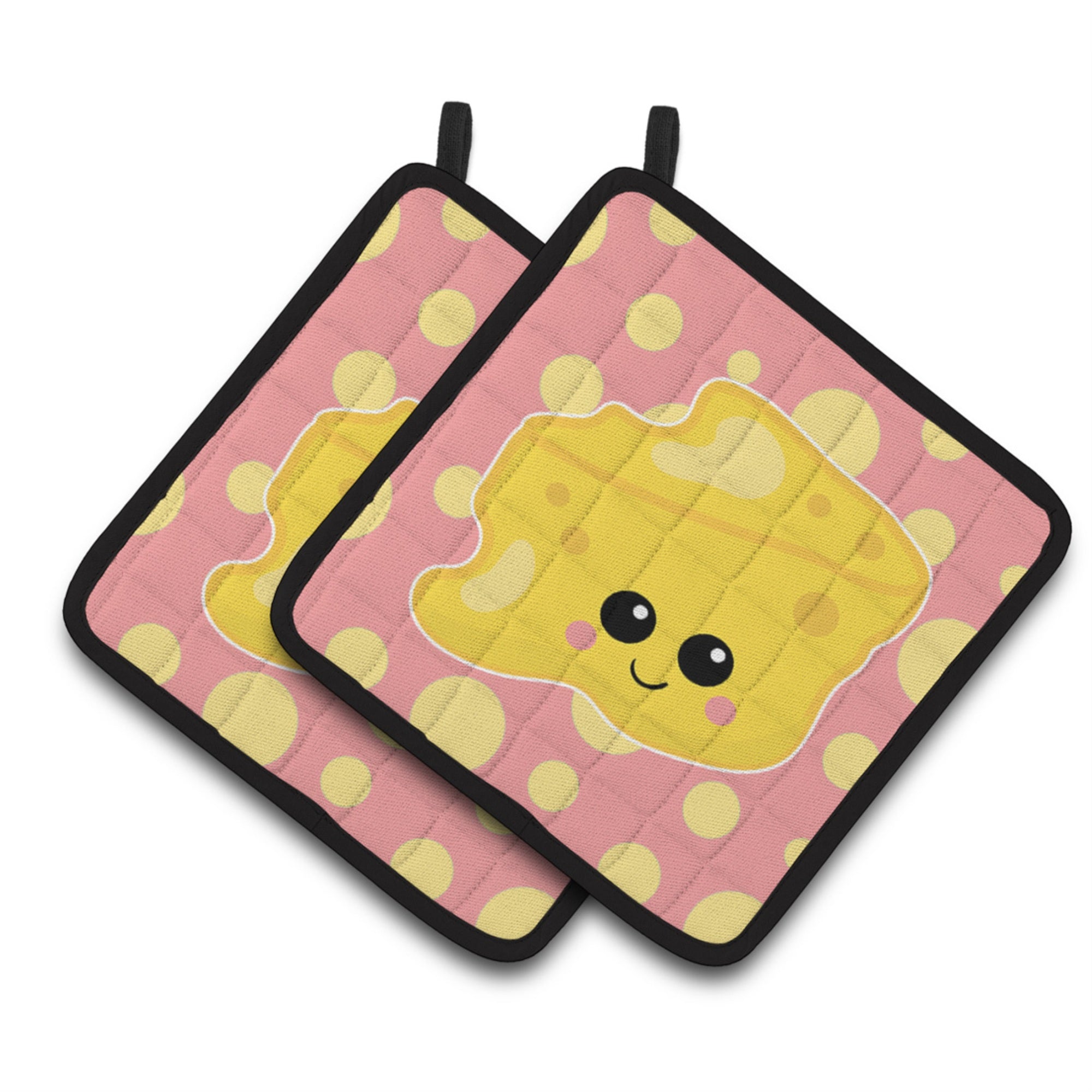 'Caroline'S Treasures Bb7052Pthd Cheese Head Face Pair Of Pot Holders, 7.5 X 7.5'''', Multicolor''