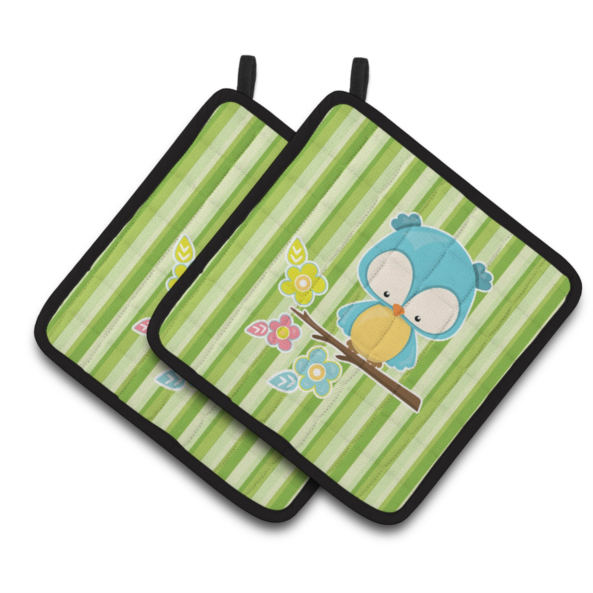 'Caroline'S Treasures Bird On Branch Pair Of Pot Holders, 7.5 X 7.5, Multicolor''