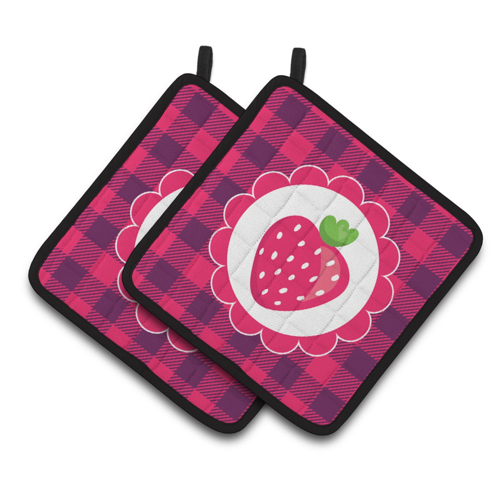 'Caroline'S Treasures Bb7105Pthd Stawberry Pair Of Pot Holders, 7.5 X 7.5'''', Multicolor''