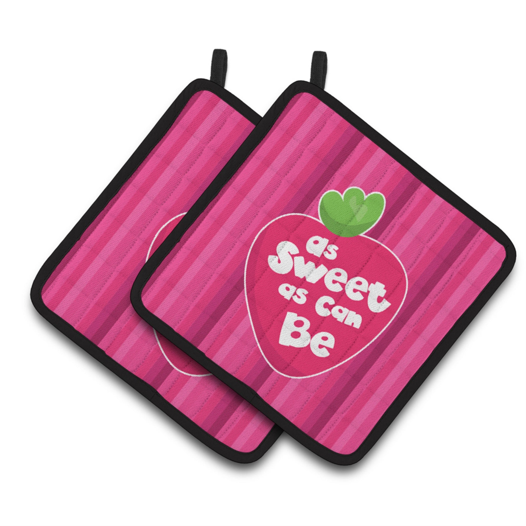 'Caroline'S Treasures Bb7106Pthd Stawberry As Sweet As Can Be Pair Of Pot Holders, 7.5 X 7.5'''', Multicolor''