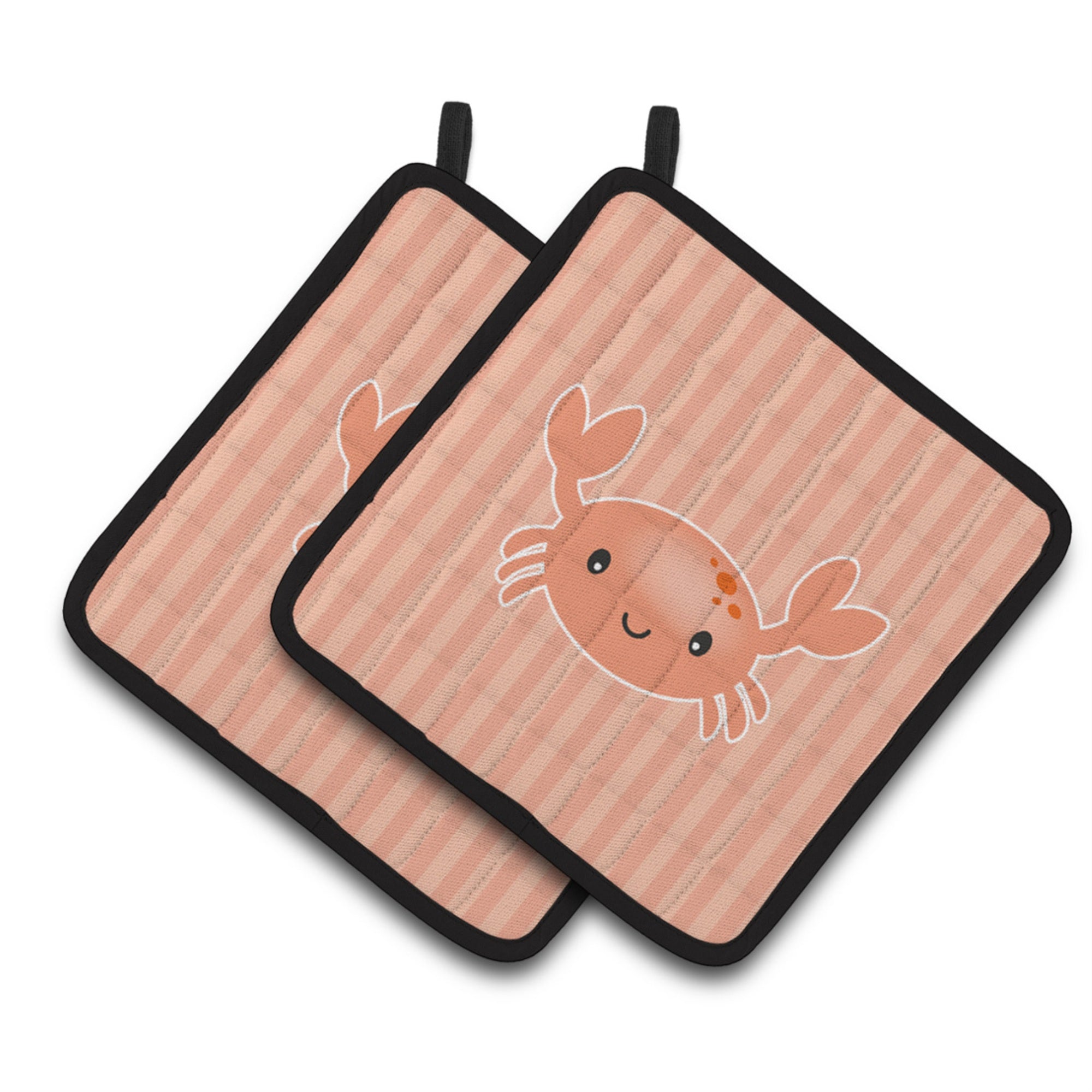 'Caroline'S Treasures Bb7121Pthd Crab Pair Of Pot Holders, 7.5 X 7.5'''', Multicolor''