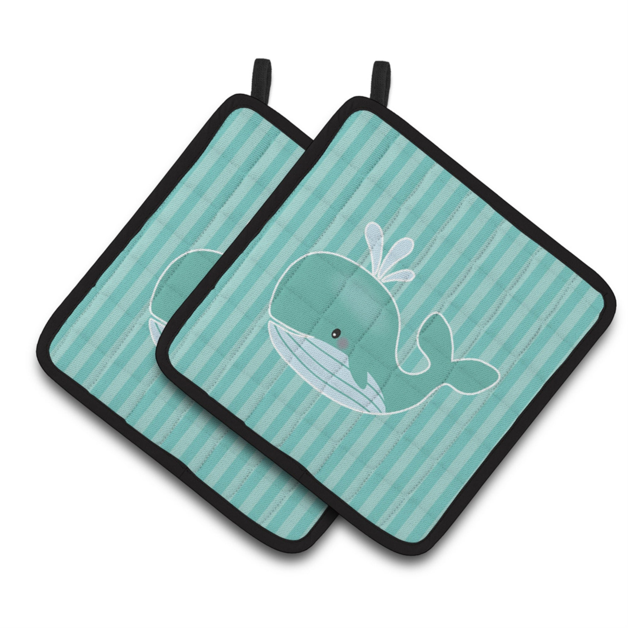 'Caroline'S Treasures Bb7125Pthd Whale Pair Of Pot Holders, 7.5 X 7.5'''', Multicolor''