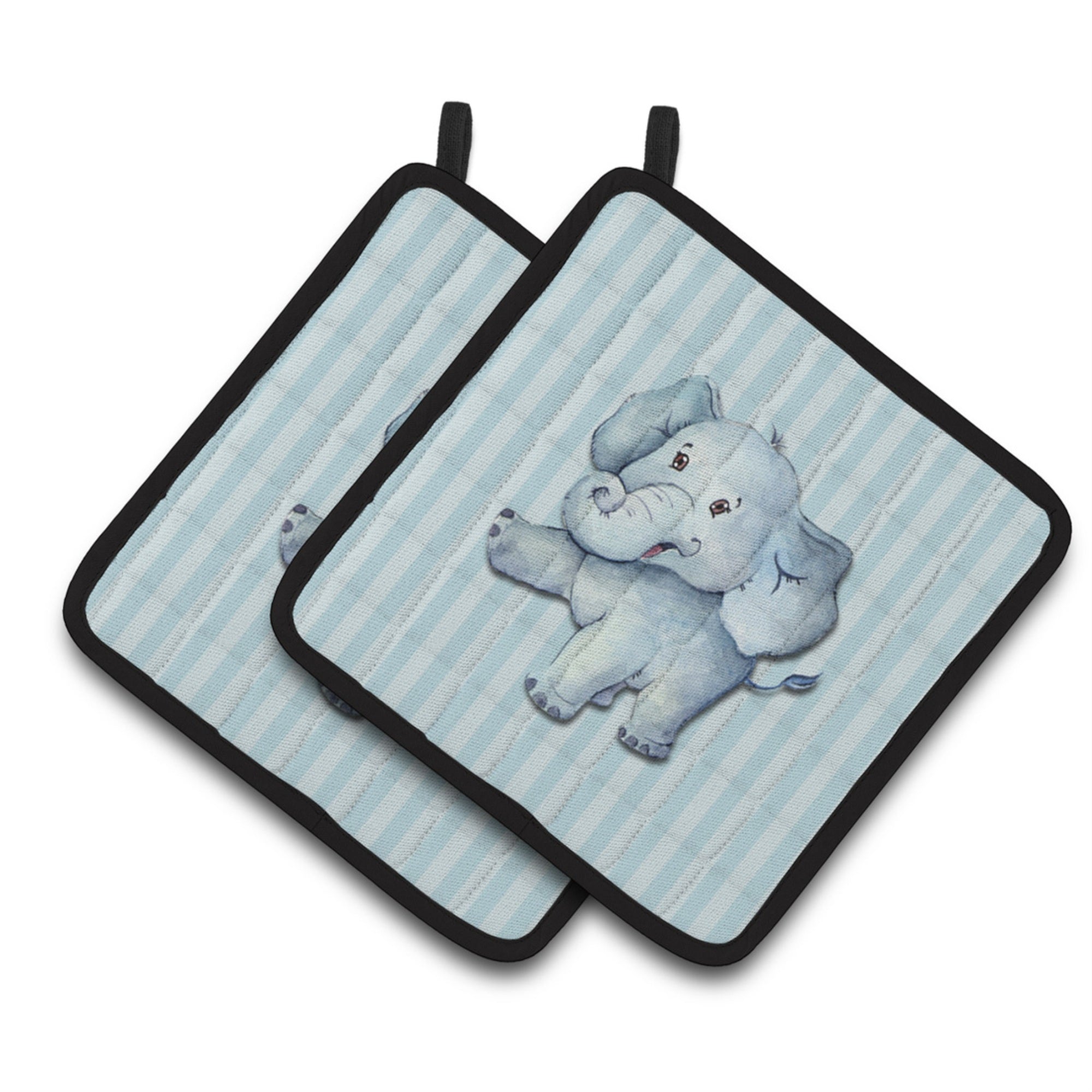 'Caroline'S Treasures Bb7145Pthd Elephant Pair Of Pot Holders, 7.5 X 7.5'''', Multicolor''