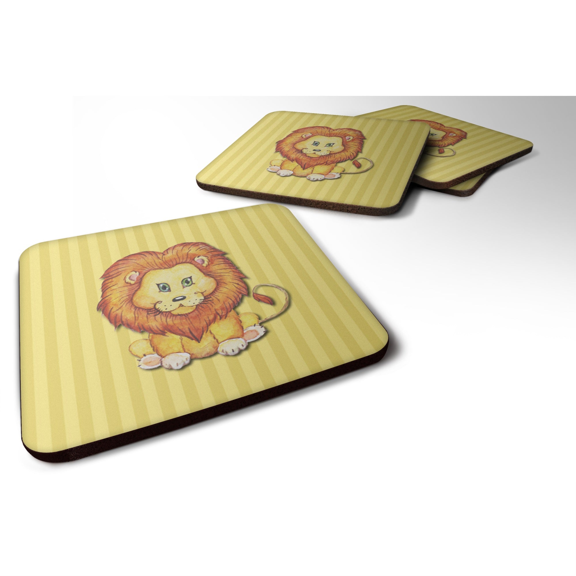 'Caroline'S Treasures Lion Foam Coaster, 3.5'''', Multicolor''
