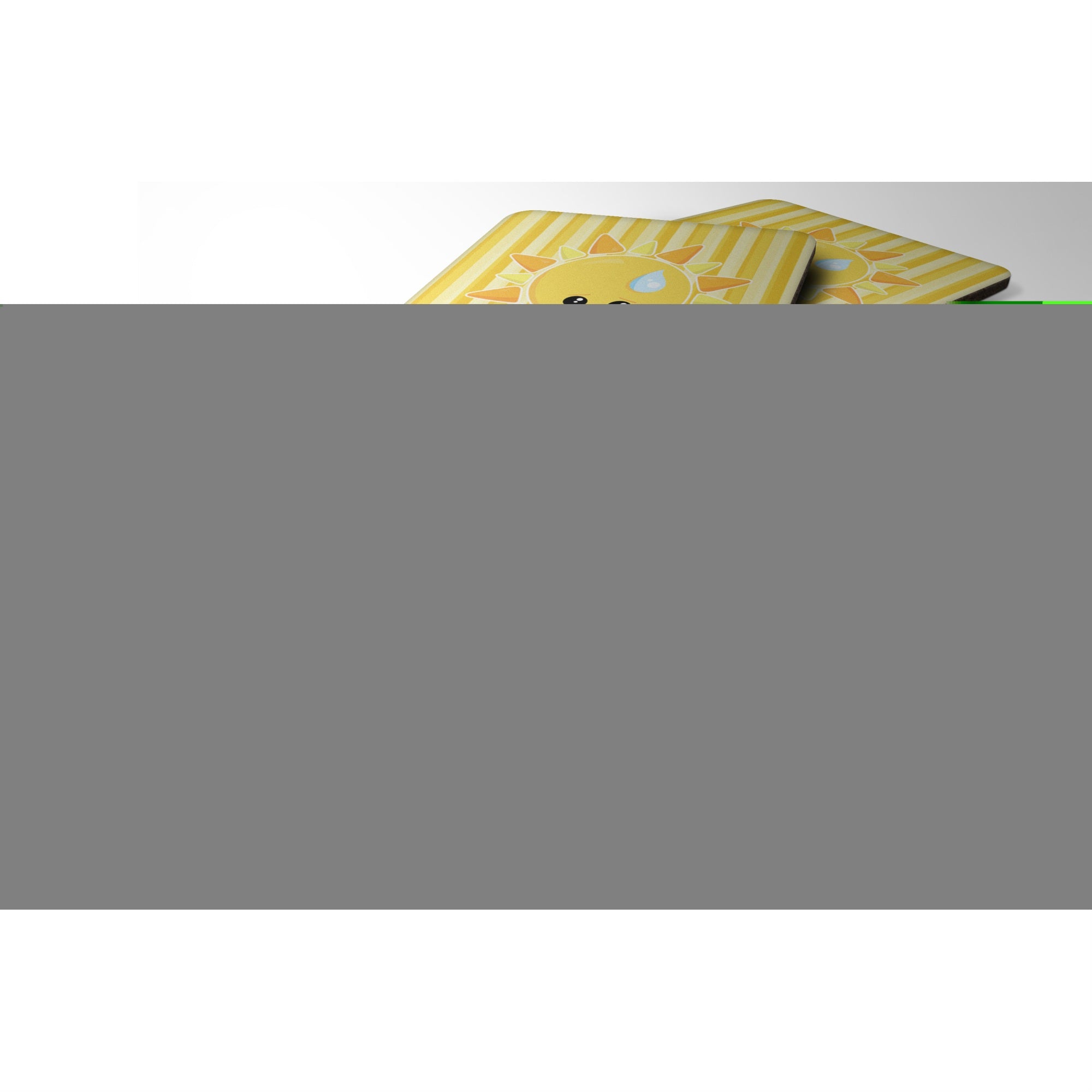 'Caroline'S Treasures Weather Sun Sprinkle Face Foam Coaster Set Of 4, 3.5, Multicolor''