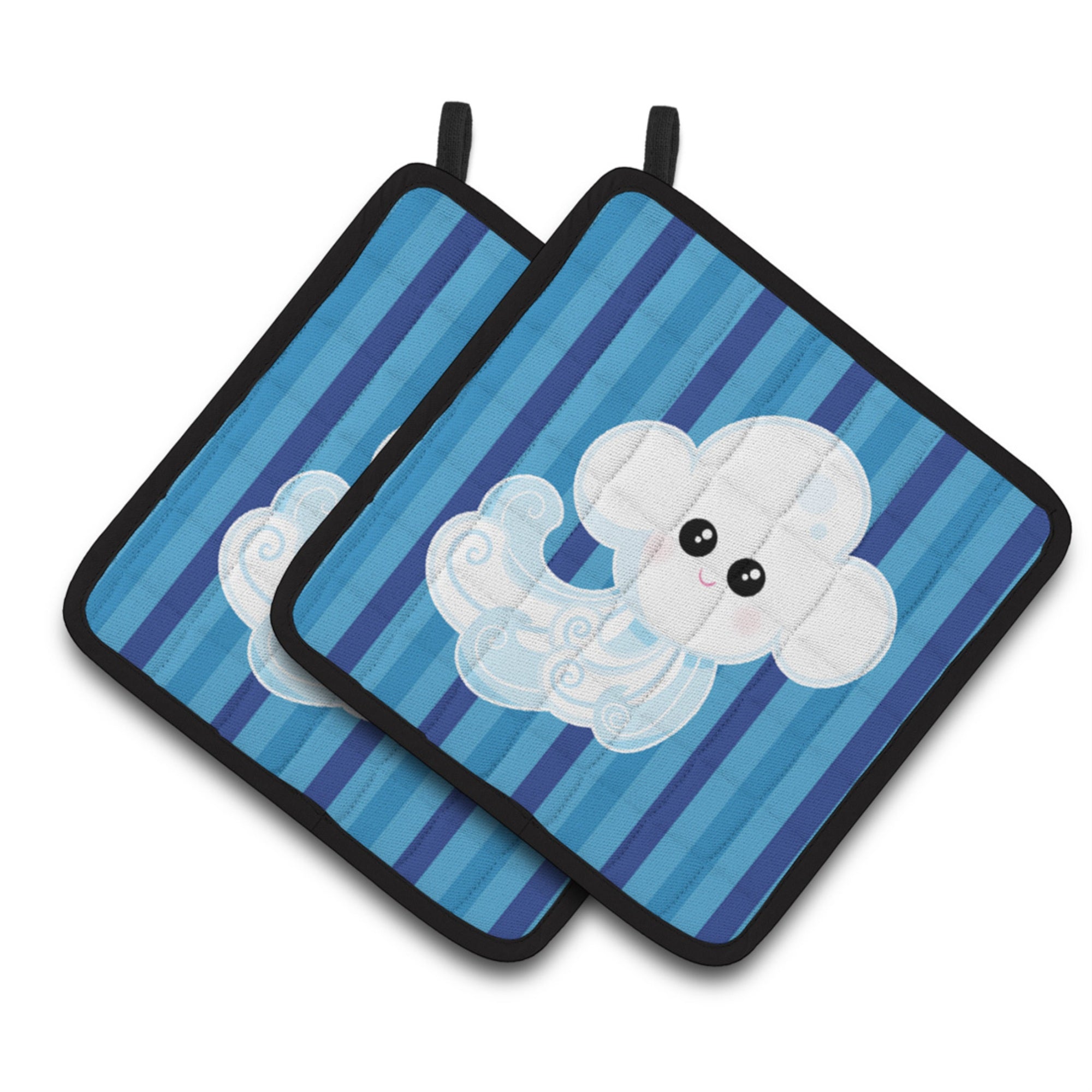 'Caroline'S Treasures Bb7157Pthd Weather Windy Face Pair Of Pot Holders, 7.5 X 7.5'''', Multicolor''