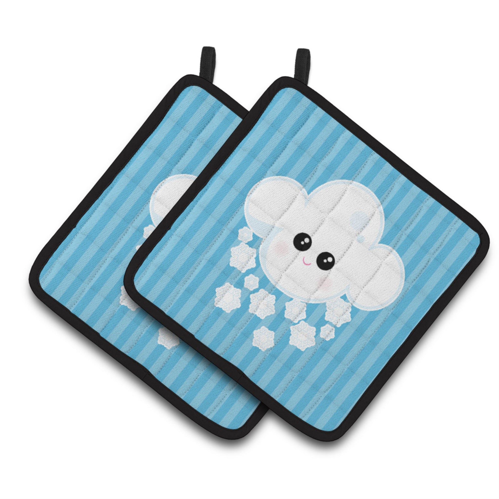 'Caroline'S Treasures Bb7158Pthd Weather Snowing Face Pair Of Pot Holders, 7.5 X 7.5'''', Multicolor''
