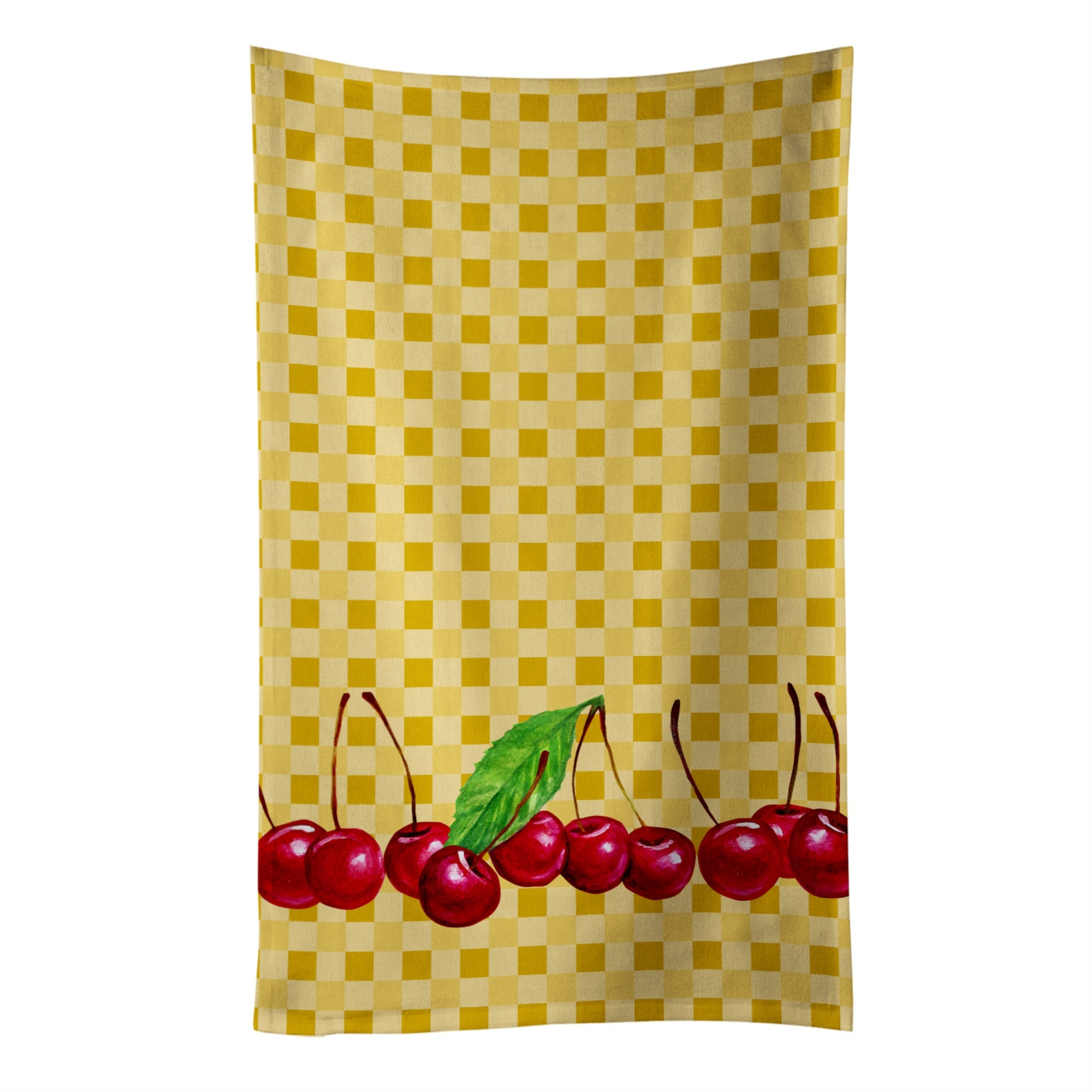 'Caroline'S Treasures Cherries On Basketweave Decorated Dish Towel, 25Hx15W, Multicolor''