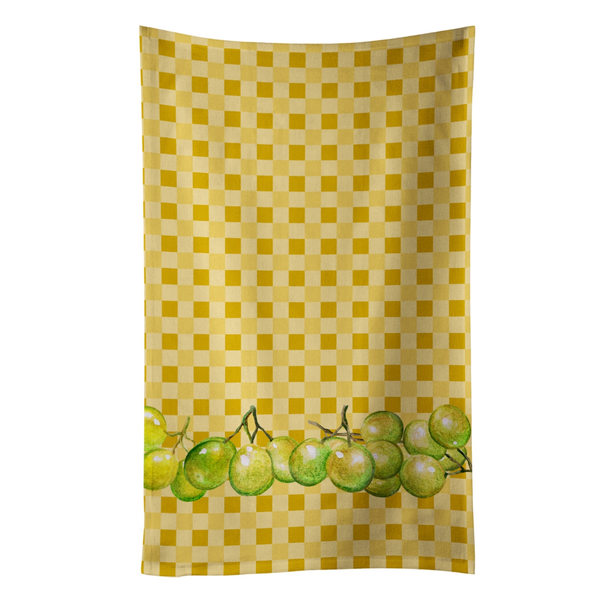 'Caroline'S Treasures White Grapes On Basketweave Decorated Dish Towel, 25Hx15W, Multicolor''