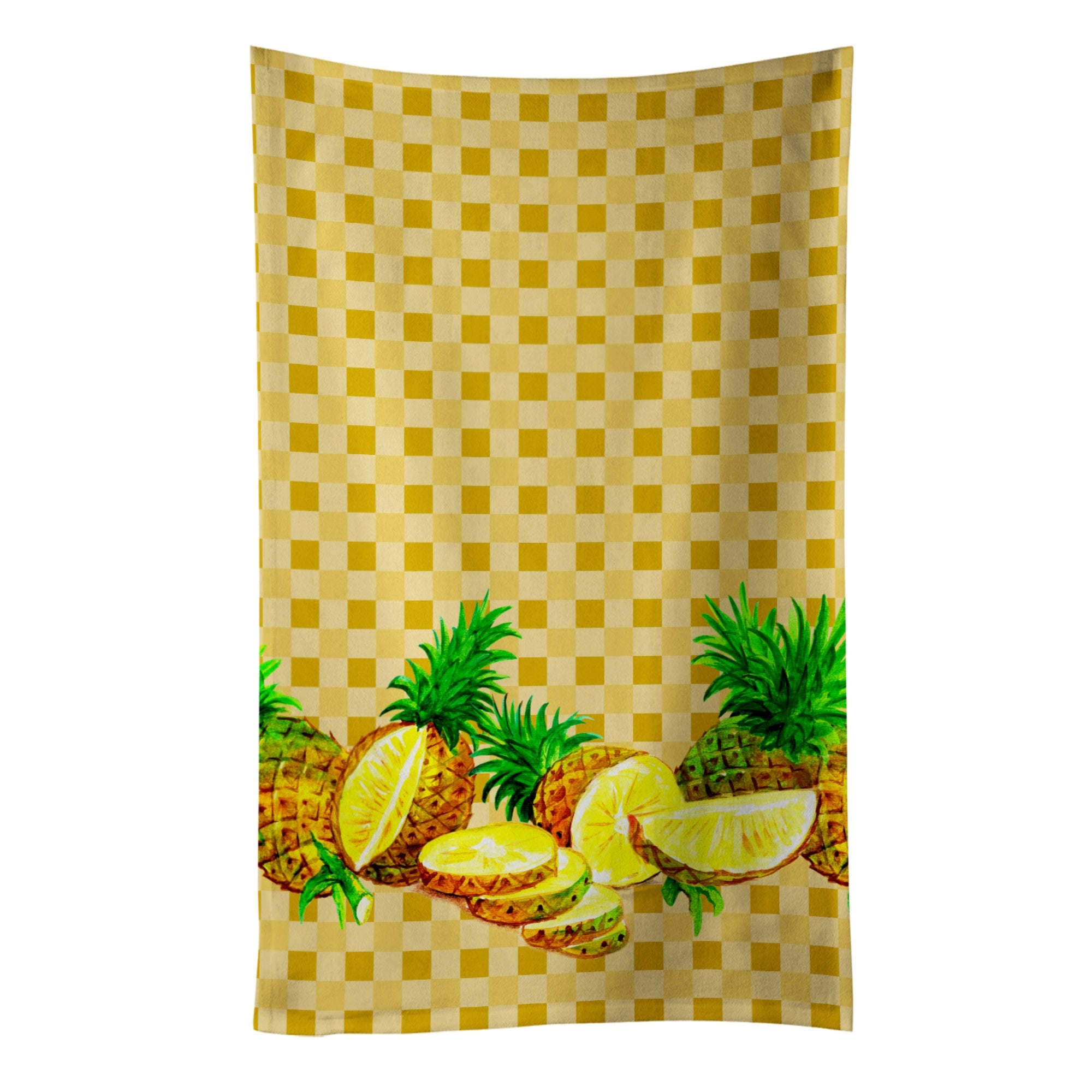 'Caroline'S Treasures Pineapples On Basketweave Decorated Dish Towel, 25Hx15W, Multicolor''