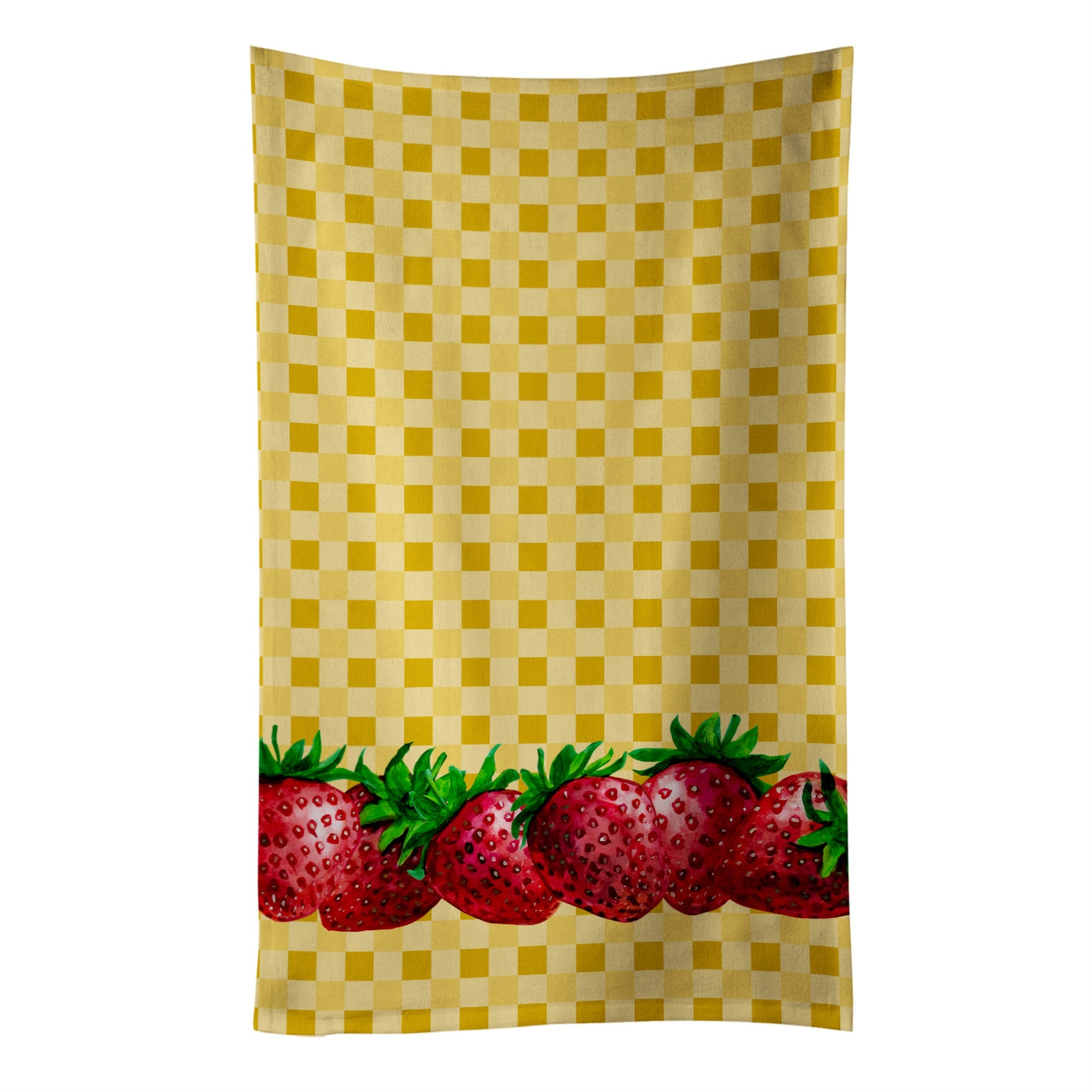 'Caroline'S Treasures Strawberries On Basketweave Decorated Dish Towel, 25Hx15W, Multicolor''