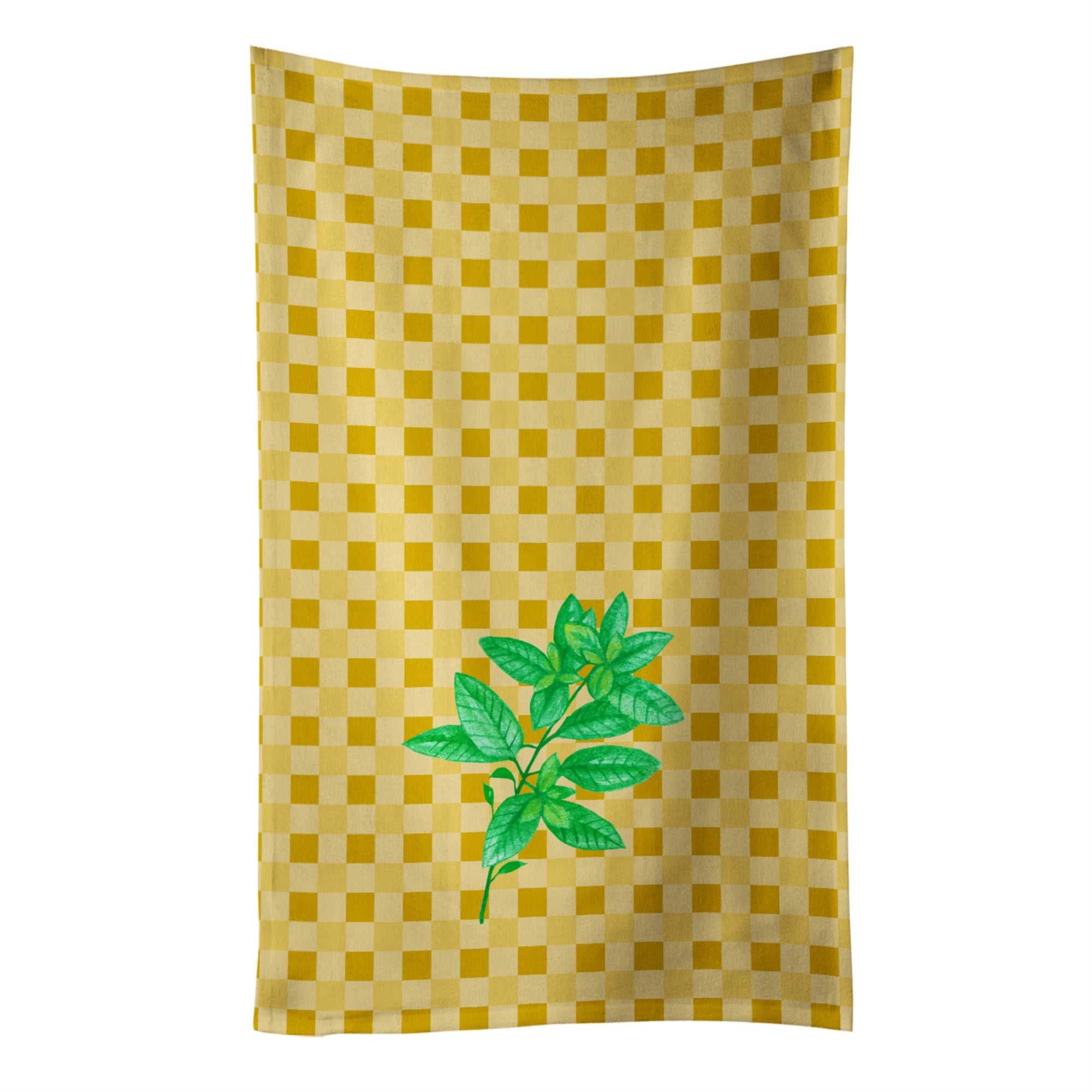 'Caroline'S Treasures Basil On Basketweave Decorated Dish Towel, 25Hx15W, Multicolor''