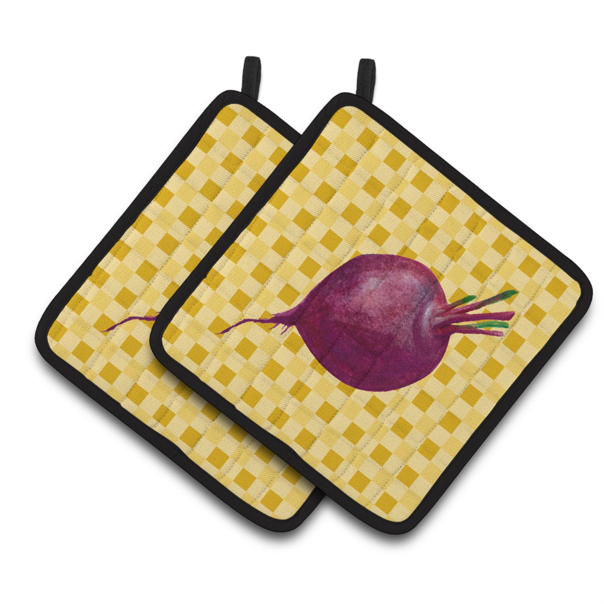 'Caroline'S Treasures Beet Root On Basketweave Decorated Pot Holder, 7.5Hx7.5W, Multicolor''