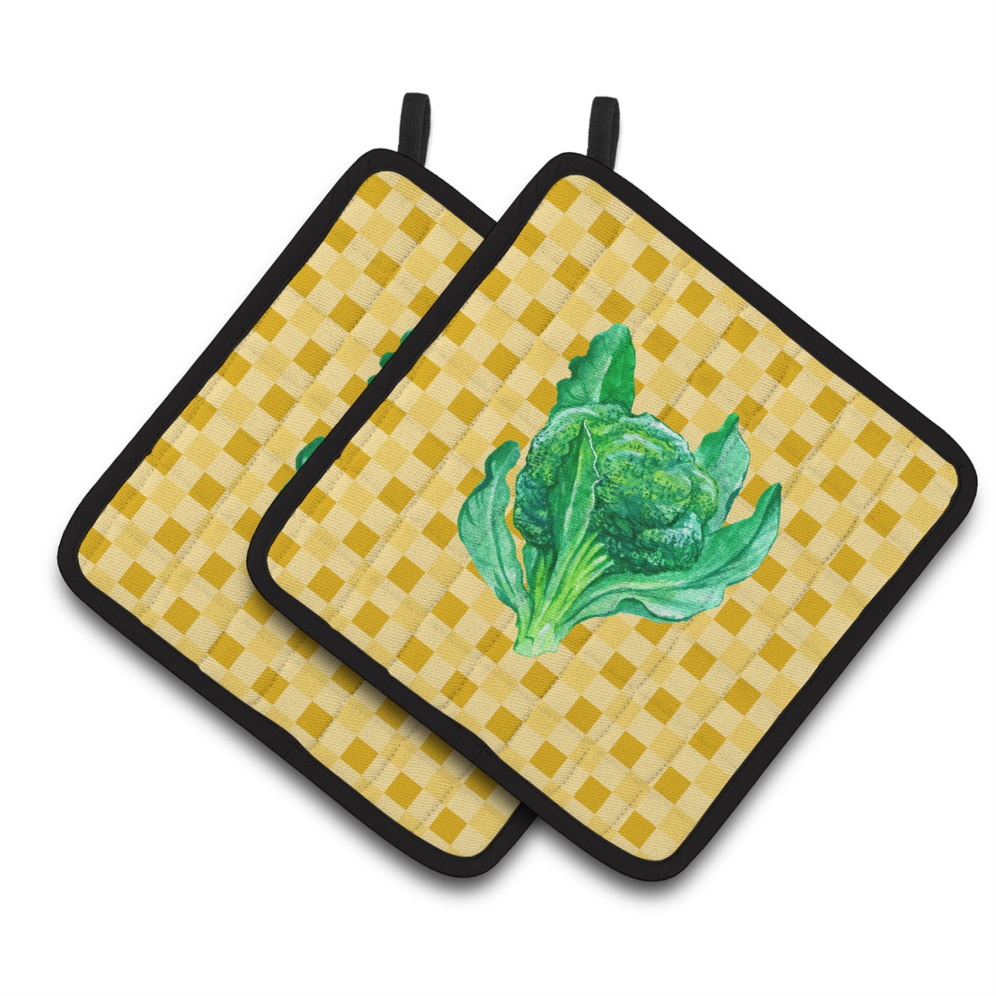 'Caroline'S Treasures Broccoli On Basketweave Decorated Pot Holder, 7.5Hx7.5W, Multicolor''