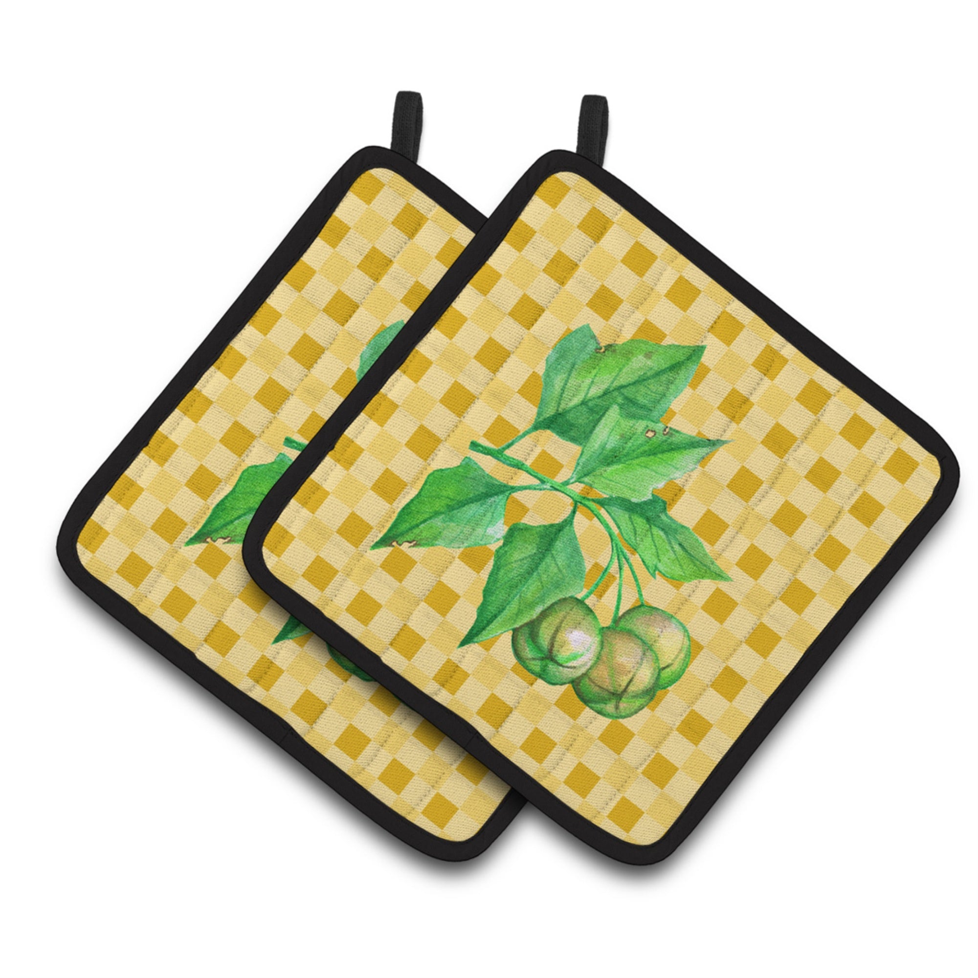 'Caroline'S Treasures Candlenut On Basketweave Decorated Pot Holder, 7.5Hx7.5W, Multicolor''
