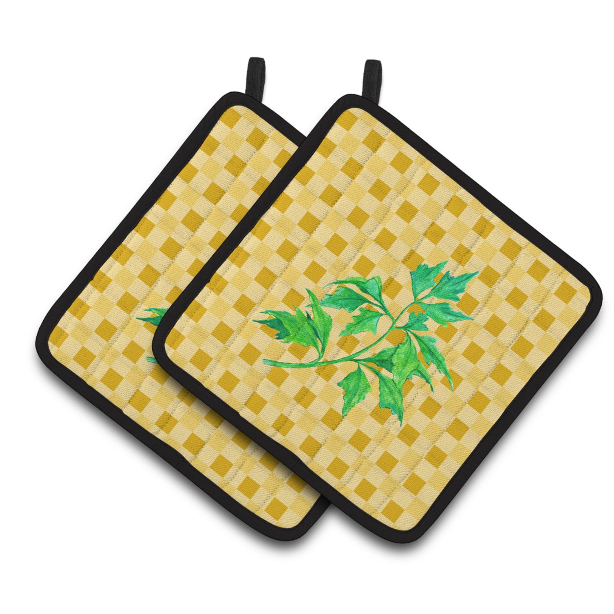 'Caroline'S Treasures Celery On Basketweave Decorated Pot Holder, 7.5Hx7.5W, Multicolor''